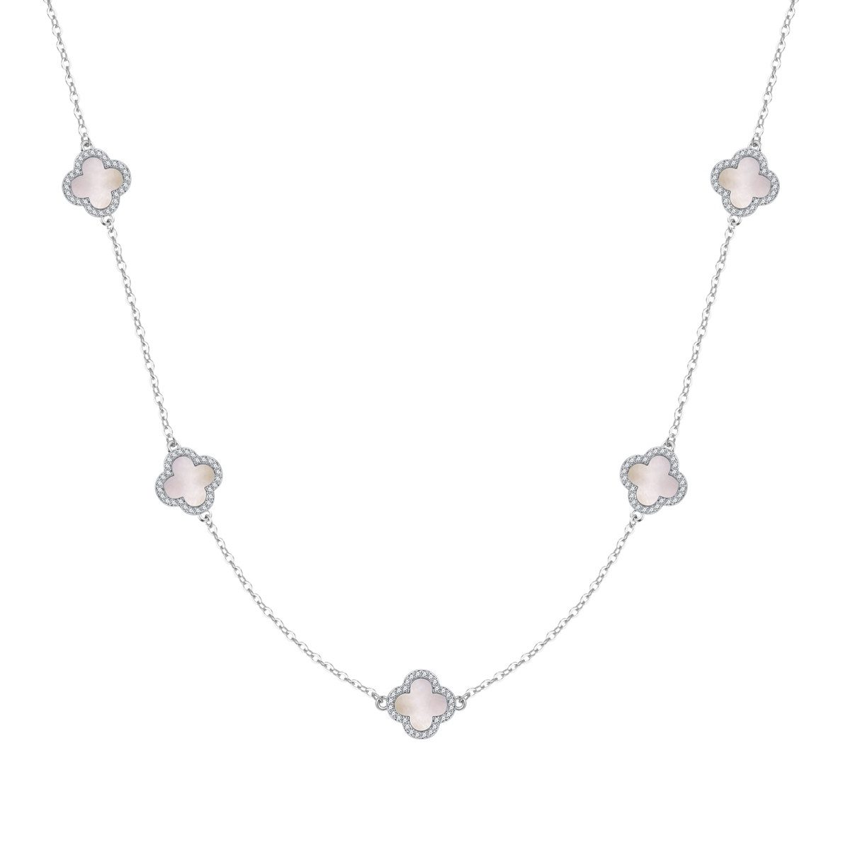 Collier Kleeblatt versilbert