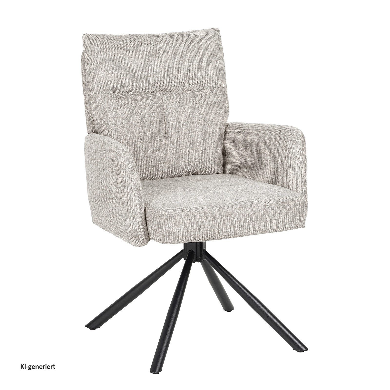 HTI-Living Drehstuhl Drehstuhl Kyra Beige (Stück), Esszimmerstuhl Schreibtischstuhl Auto-Return