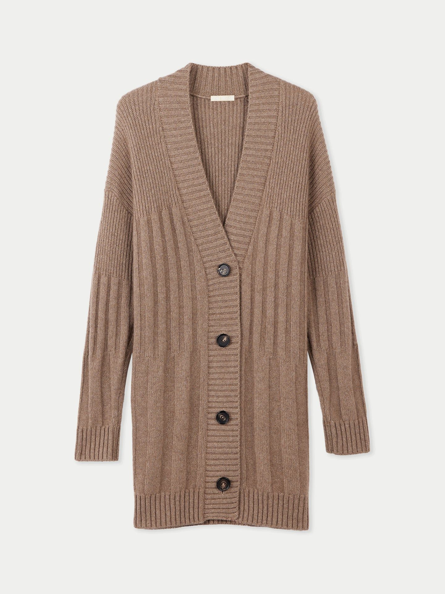 Cardigan Kaschmir Strickjacke mit Knopfleiste