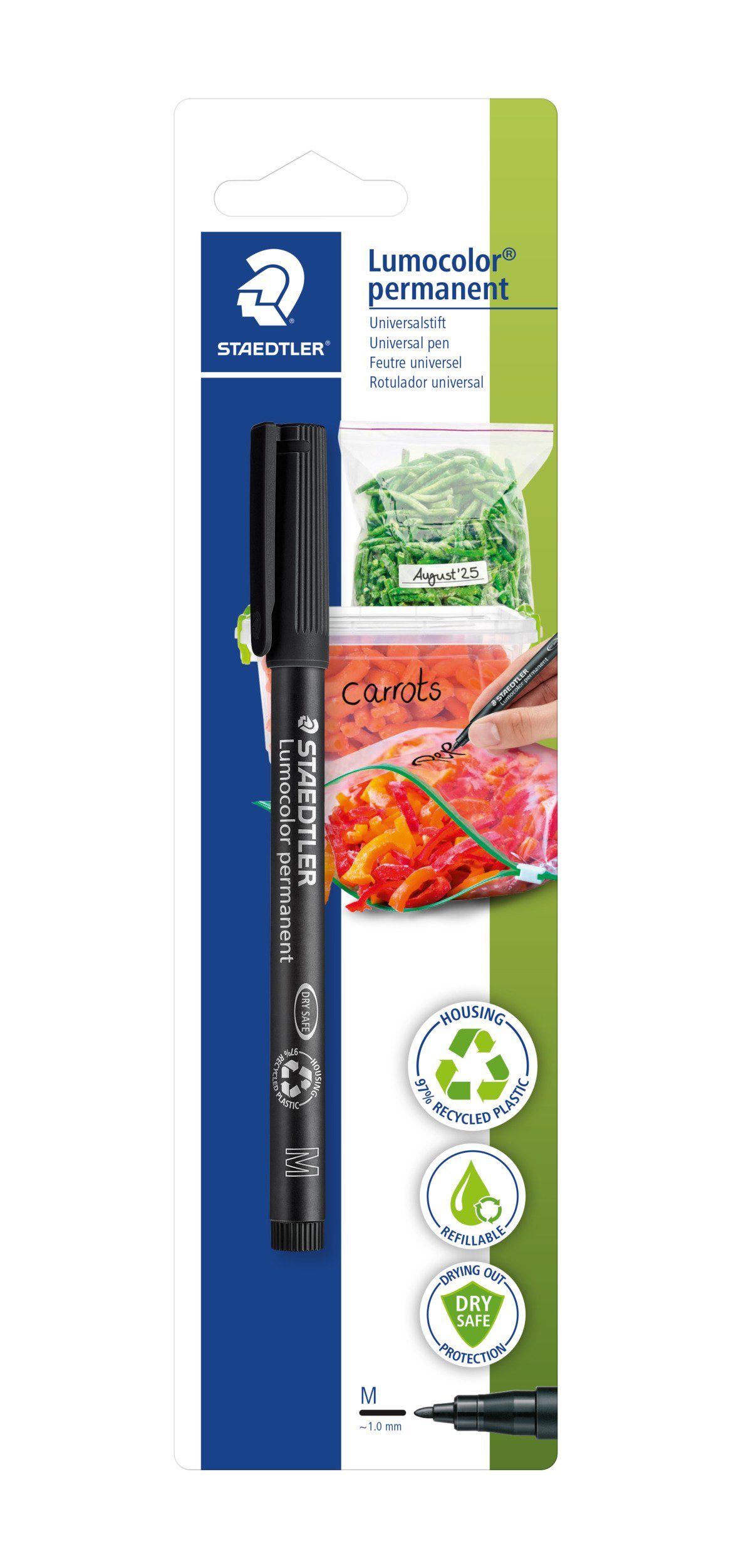 STAEDTLER Folienstift Folienstift Lumo M perm. sw Küche