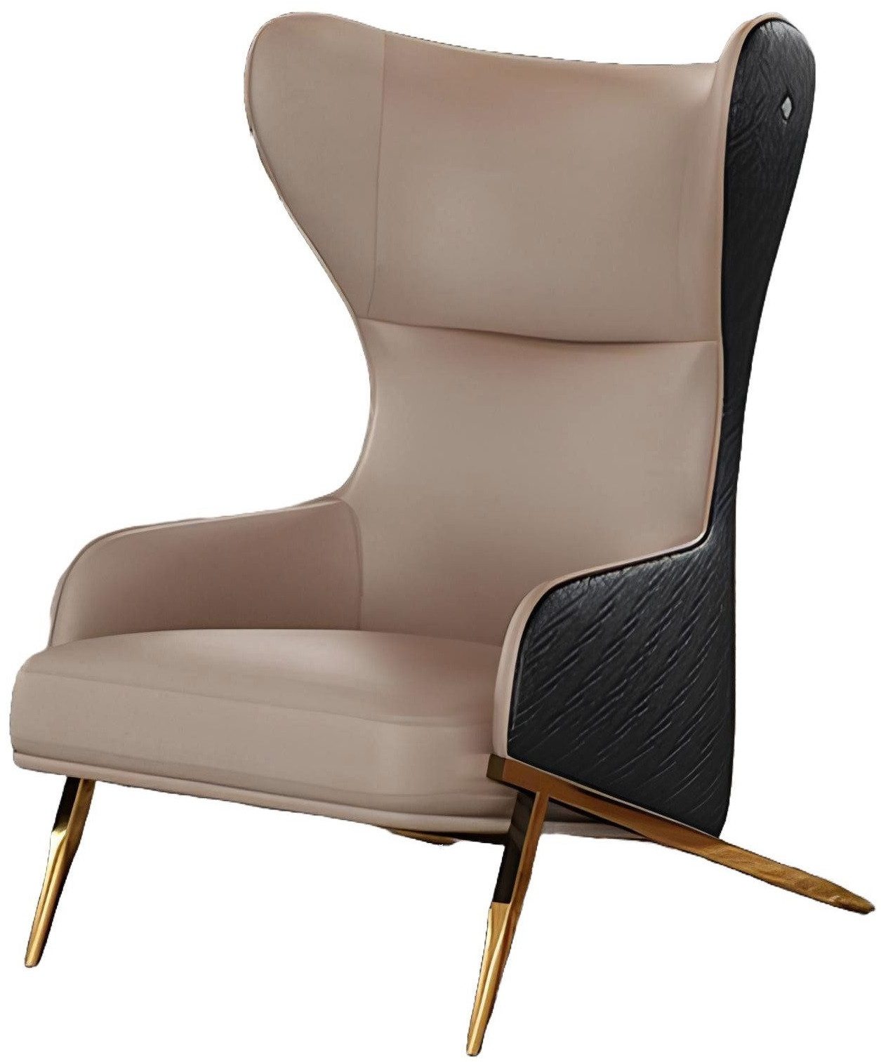 Loungesessel Designer Ledersessel mit Polsterung in zeitlosem Design