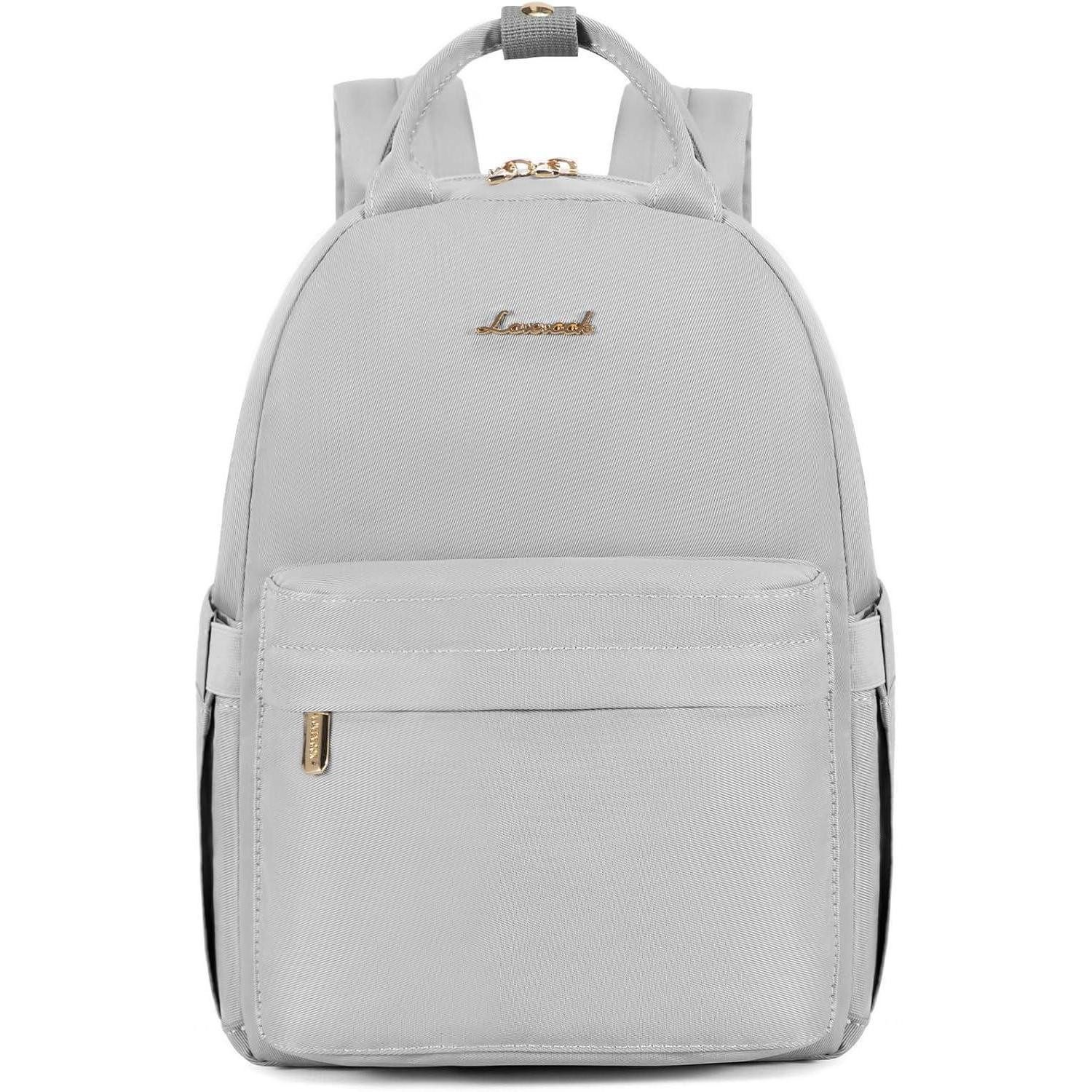 Cityrucksack Kleiner Damen Rucksack 2in1 Mini Backpack Tagesrucksack Grau 11 Zoll