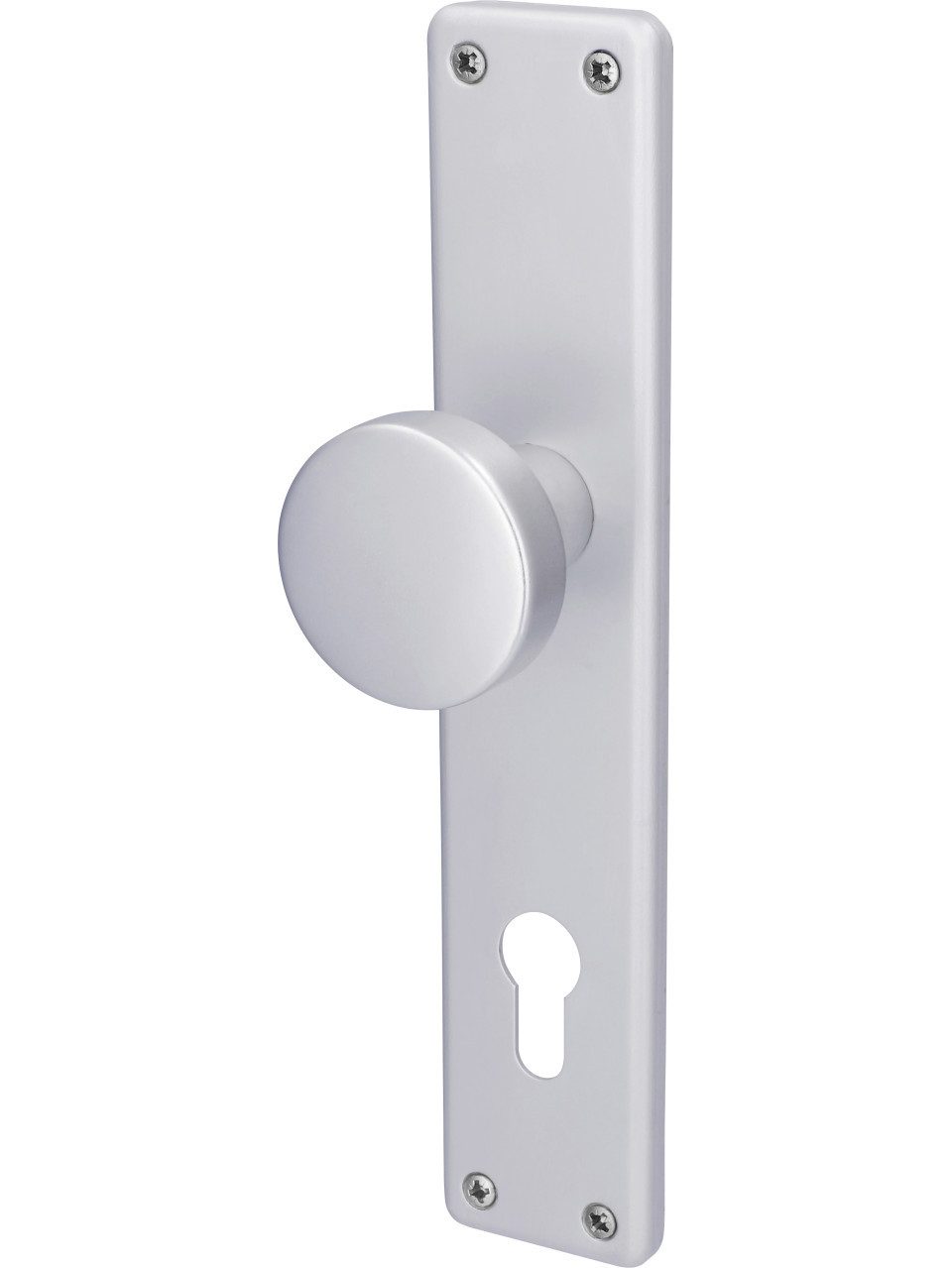 Alpertec Türknauf Alpertec PZ-Knopflangschild Tanja Aluminium silber