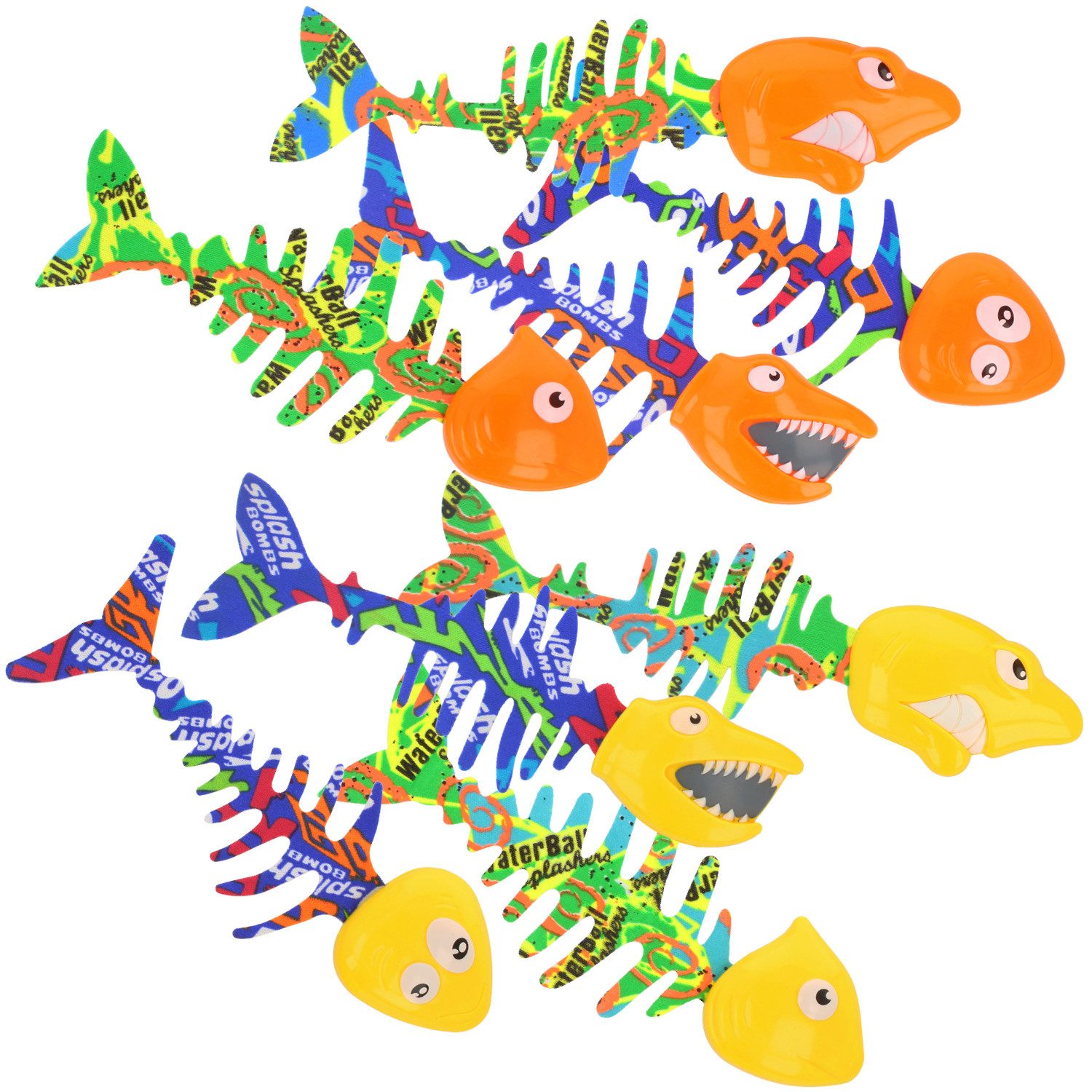 com-four Wasserspielzeug Fisch Badespielzeug, Schwimmspielzeug für Kinder, (8-tlg) in verschiedenen Farben, Schwimm-Fisch für Badewanne, Pool & See