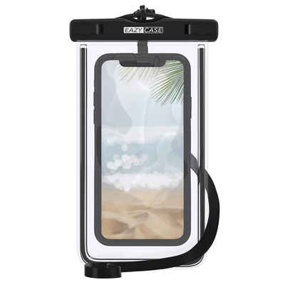 EAZY CASE Handyhülle Universale Unterwasser-Tasche für viele Modelle 3,5 - 6,0 Zoll, wasserdichte Handytasche Unterwasserhülle Handy IPX8 Schutz Schwarz