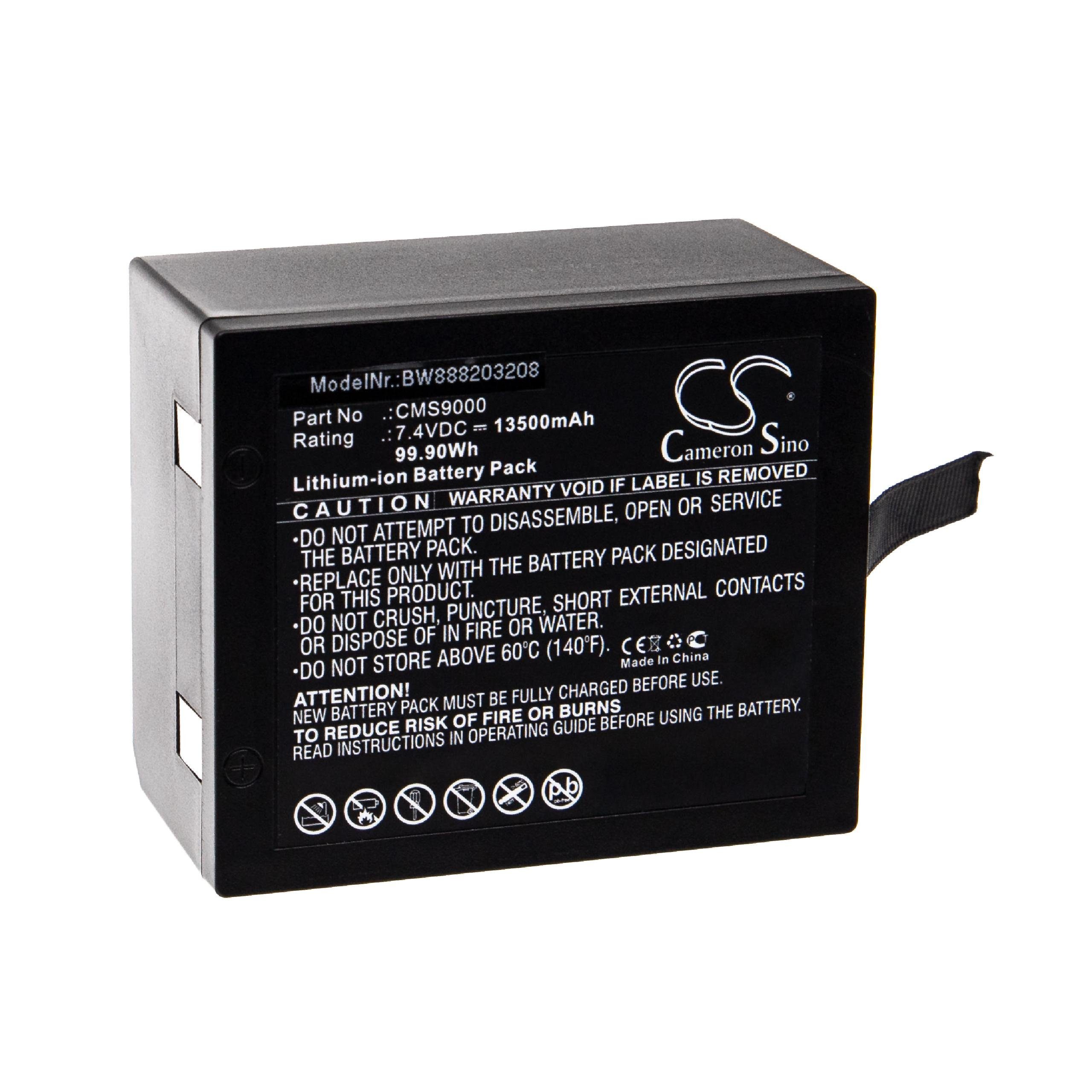 vhbw kompatibel mit Contec SpO2 Medical Sensors Akku Li-Ion 13500 mAh (7,4 V)
