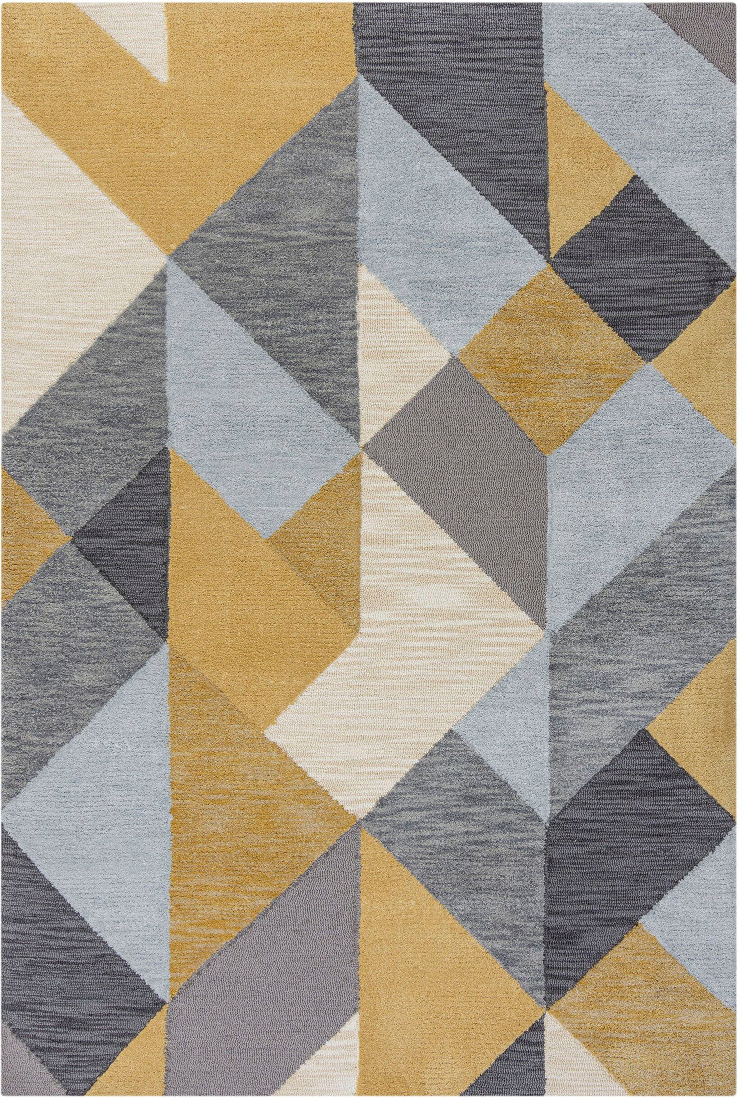 geometrisches Icon RUGS, mit FLAIR Design, Hoch-Tief-Effekt, mm, rechteckig, Geometric, Teppich Höhe: 11 bunt