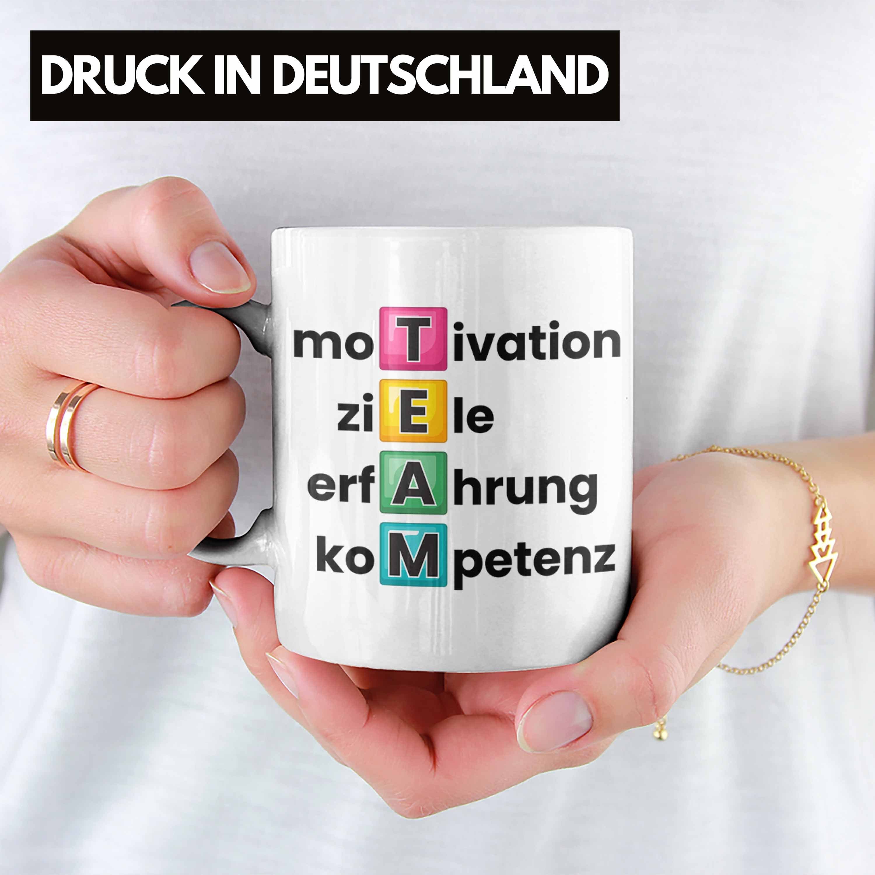 Motivierendes Trendation das Tasse Geschenk für Weiss Tasse Spruch Team