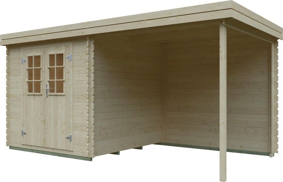 Kiehn-Holz Gartenhaus Edersee, BxT: 454x230 cm, aus naturbelassenem  Fichtenholz