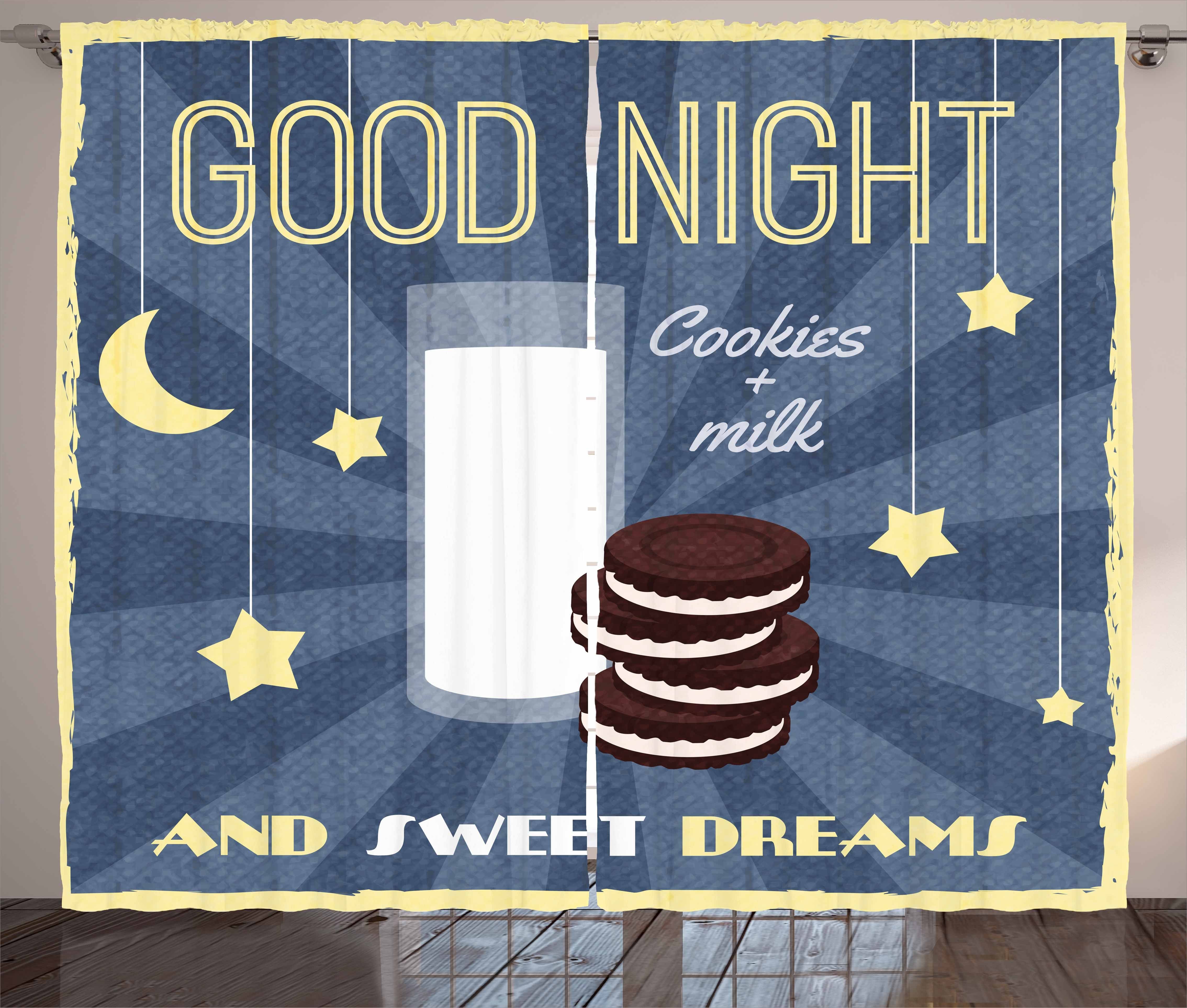 Milch Kekse Süße Schlafzimmer Abakuhaus, und Haken, Schlaufen und Vorhang Kräuselband Träume mit Gardine
