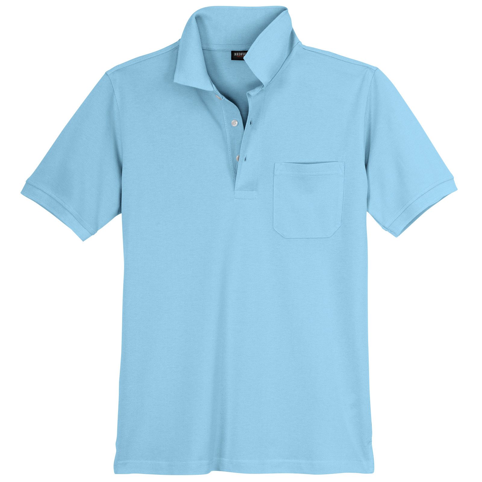 redfield Poloshirt Poloshirt Übergröße hellblau Piqué Redfield Ralph