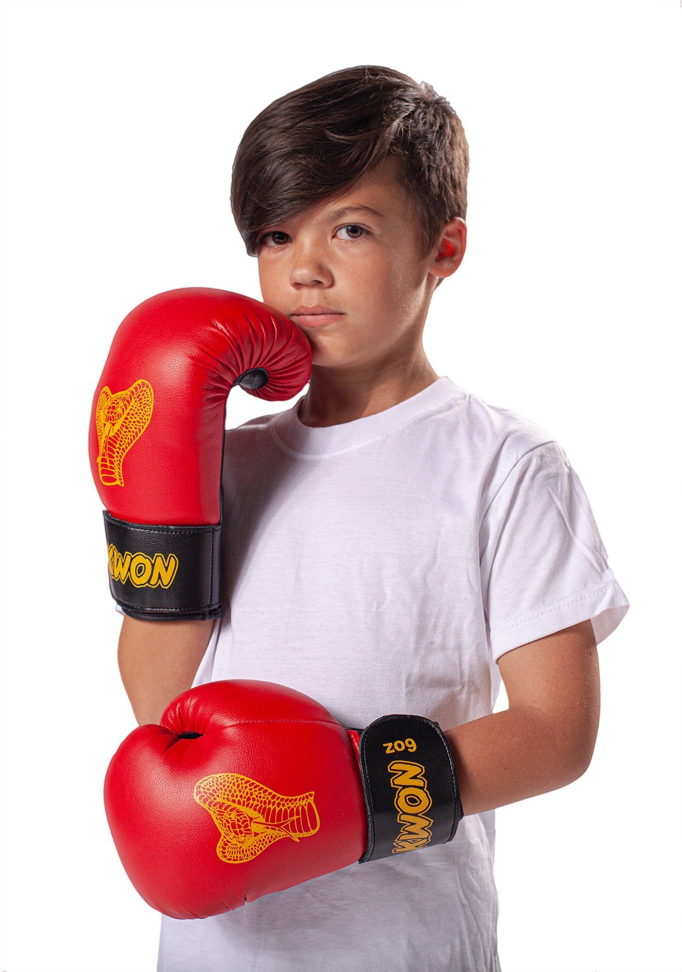 KWON Boxhandschuhe Cobra Kinder Junior Box-Handschuhe 6 Unzen Kids klein Boxen Kickboxen (Paar), 6 Unzen, Einsteiger, Boxen und Schlagtraining am Sandsack/Pratze