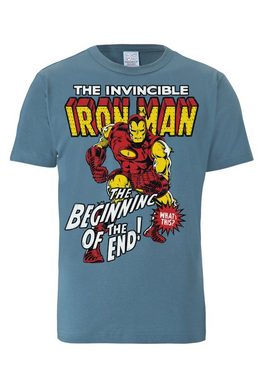 LOGOSHIRT T-Shirt Iron Man Logo - Marvel mit Retro-Print