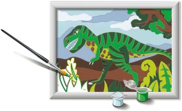 Ravensburger Malen nach Zahlen Hungriger Dinosaurier, Made in Europe; FSC® - schützt Wald - weltweit