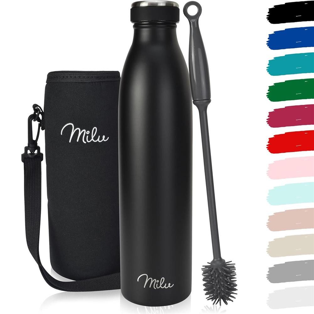 Milu Isolierflasche Isolierflasche aus Edelstahl, Thermosflasche, auslaufsicher