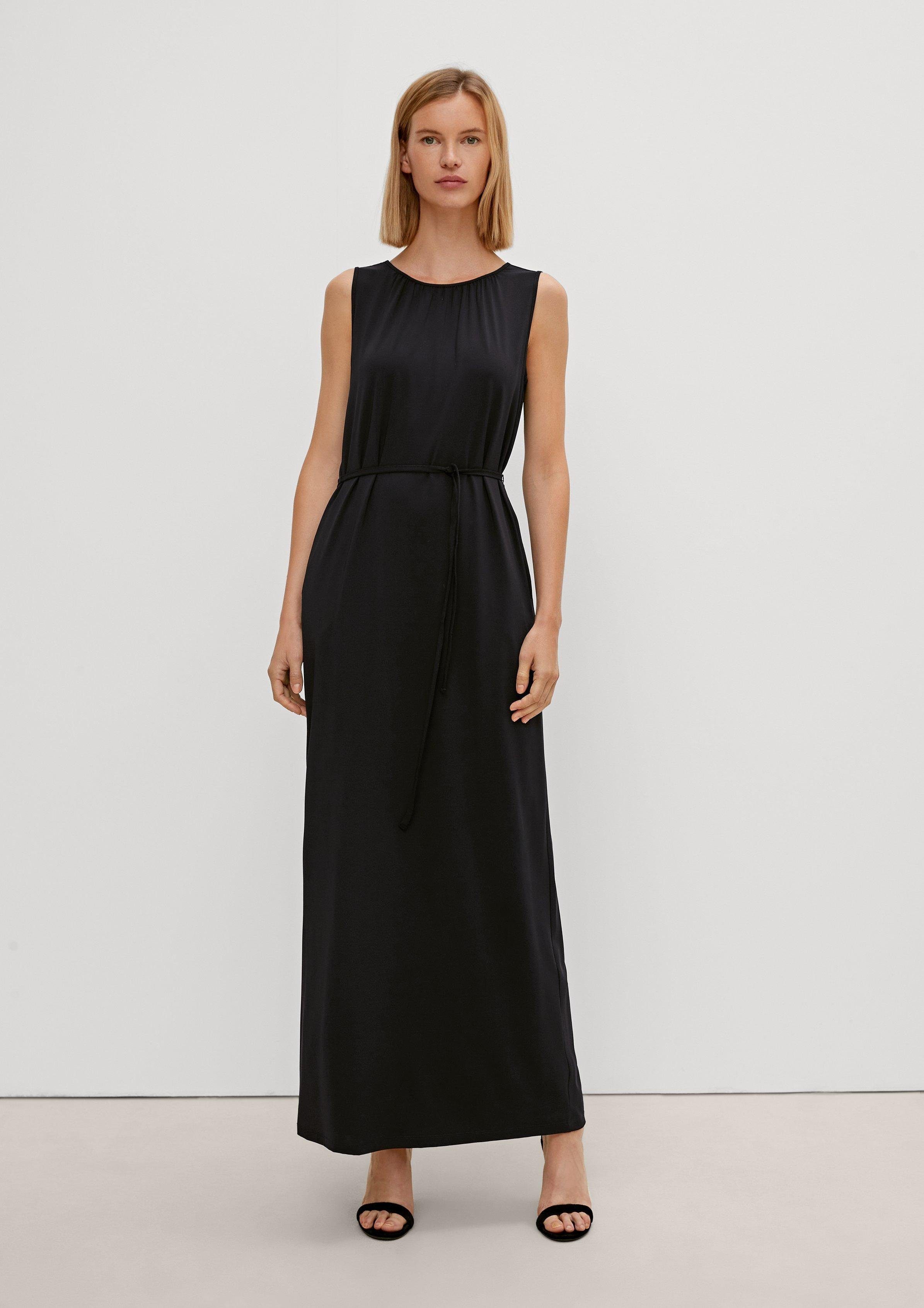 Comma Maxikleid Elegantes Kleid aus Viskosestretch Raffung | Jerseykleider
