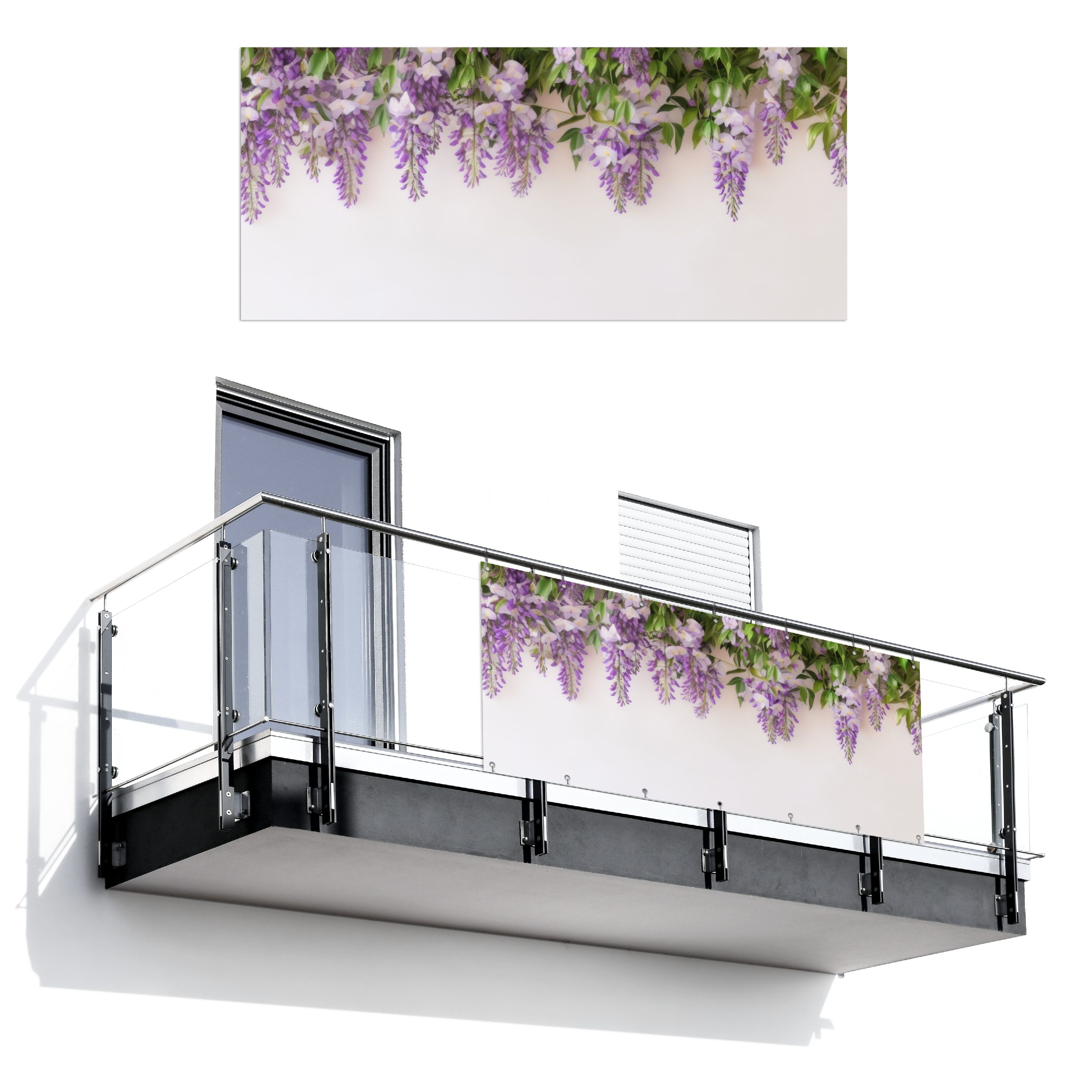 MuchoWow Balkonsichtschutz Glyzinie - Blumen - günstig online kaufen