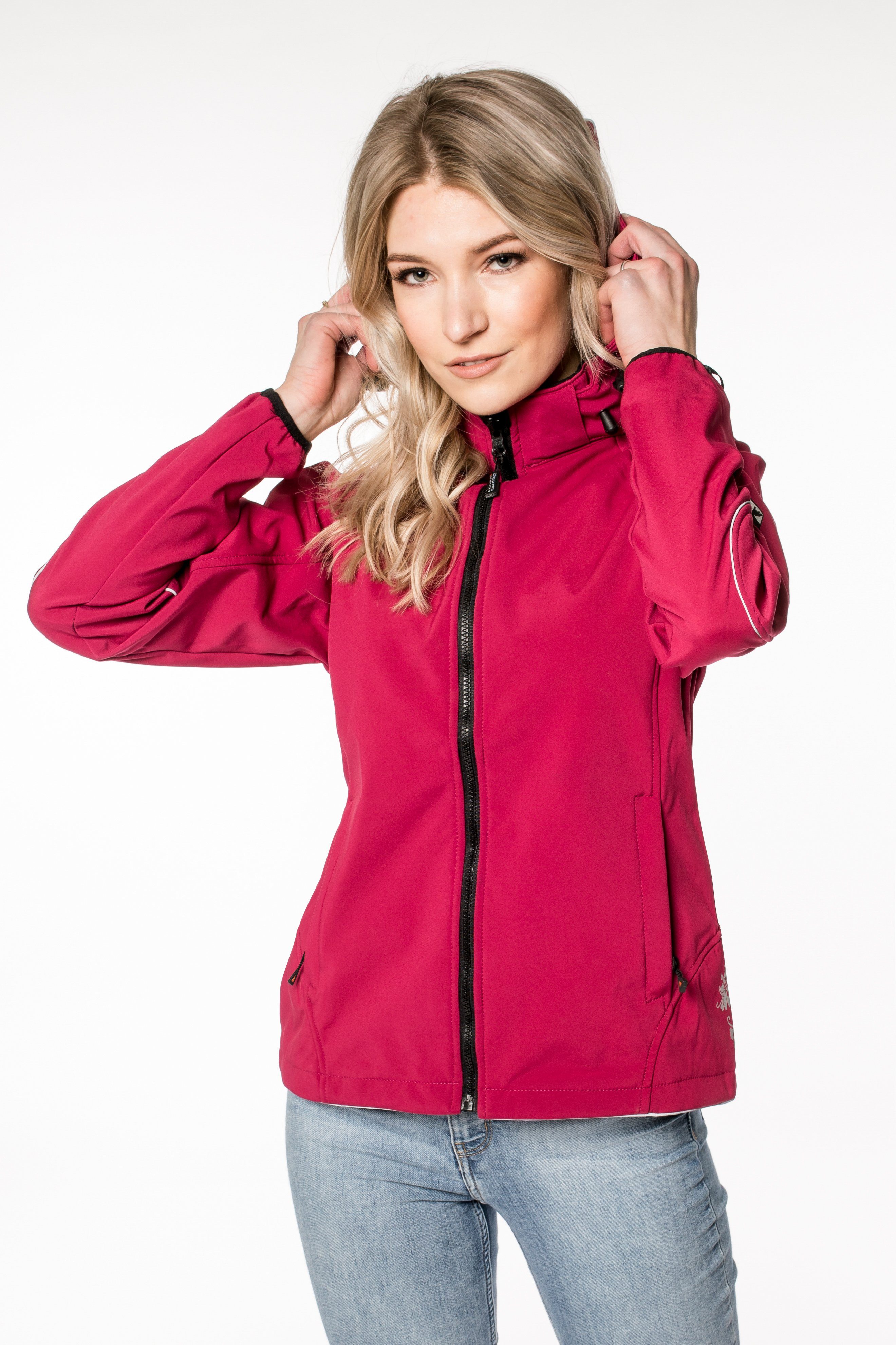 DEPROC Active Softshelljacke NIGEL PEAK Women auch in Großen Größen erhältlich pink