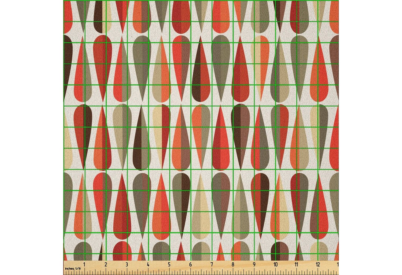Thumbnail - Abakuhaus Stoff DIY Bastler Stoff für Dekorationszwecke, Geometrisch 70er Jahre Retro-Stil
