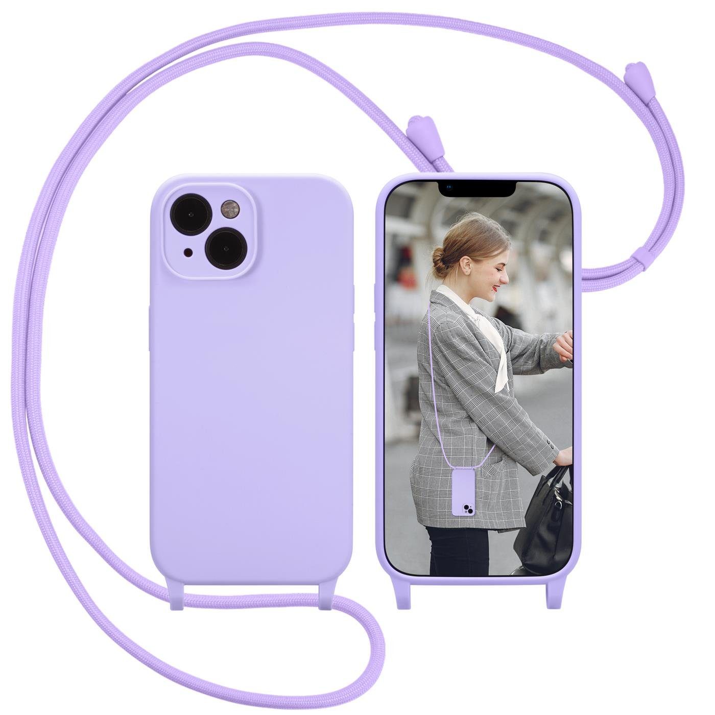 CoolGadget Handykette Premium Handyhülle mit verstellbarer Handykette für iPhone 14 6,1 Zoll, Hülle zum Umhängen Kette, Ideal für Festival- und Outdoor-Enthusiasten