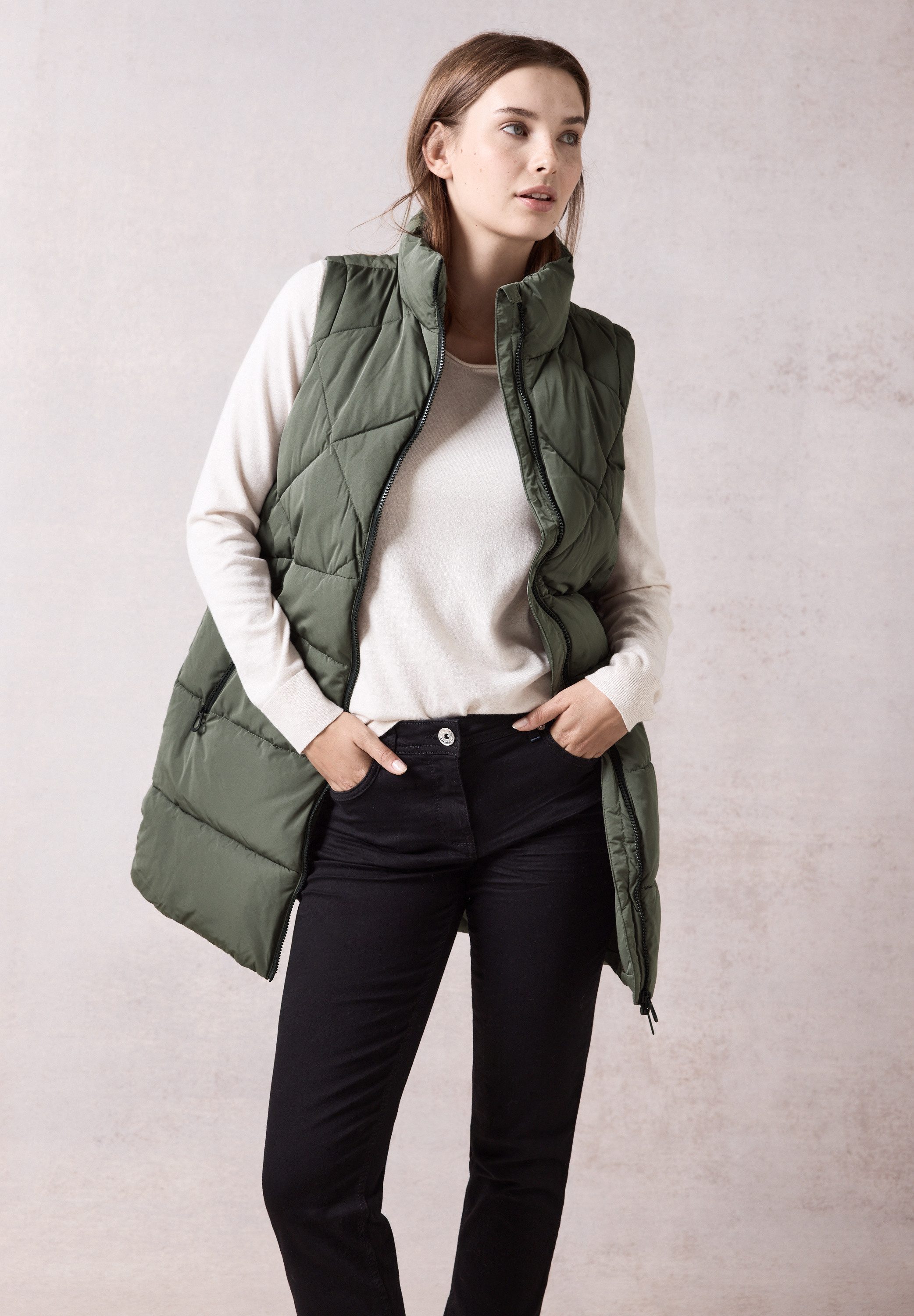 CECIL Steppweste mit Stehkragen