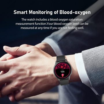 Kieslect Smartwatch (1,32 Zoll, Android, iOS), K10 multifunktional, wasserdicht, IP68, Sportmodus, Herzfrequenzmesser