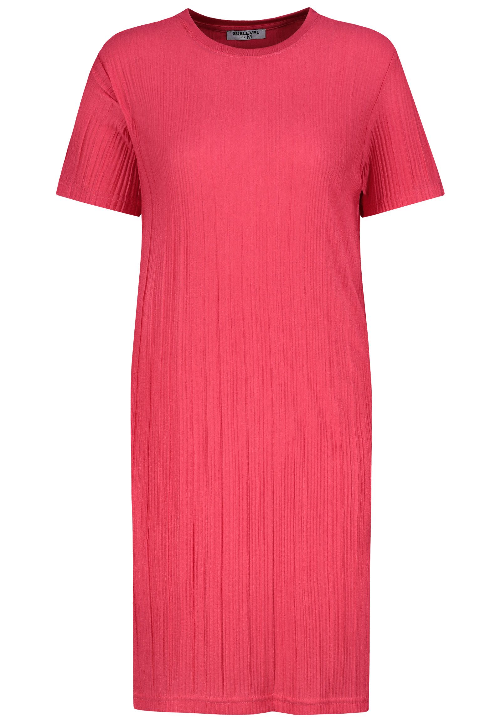 SUBLEVEL Shirtkleid Modernes Outfit mit Rundhalsausschnitt und Kurzarm (kni günstig online kaufen