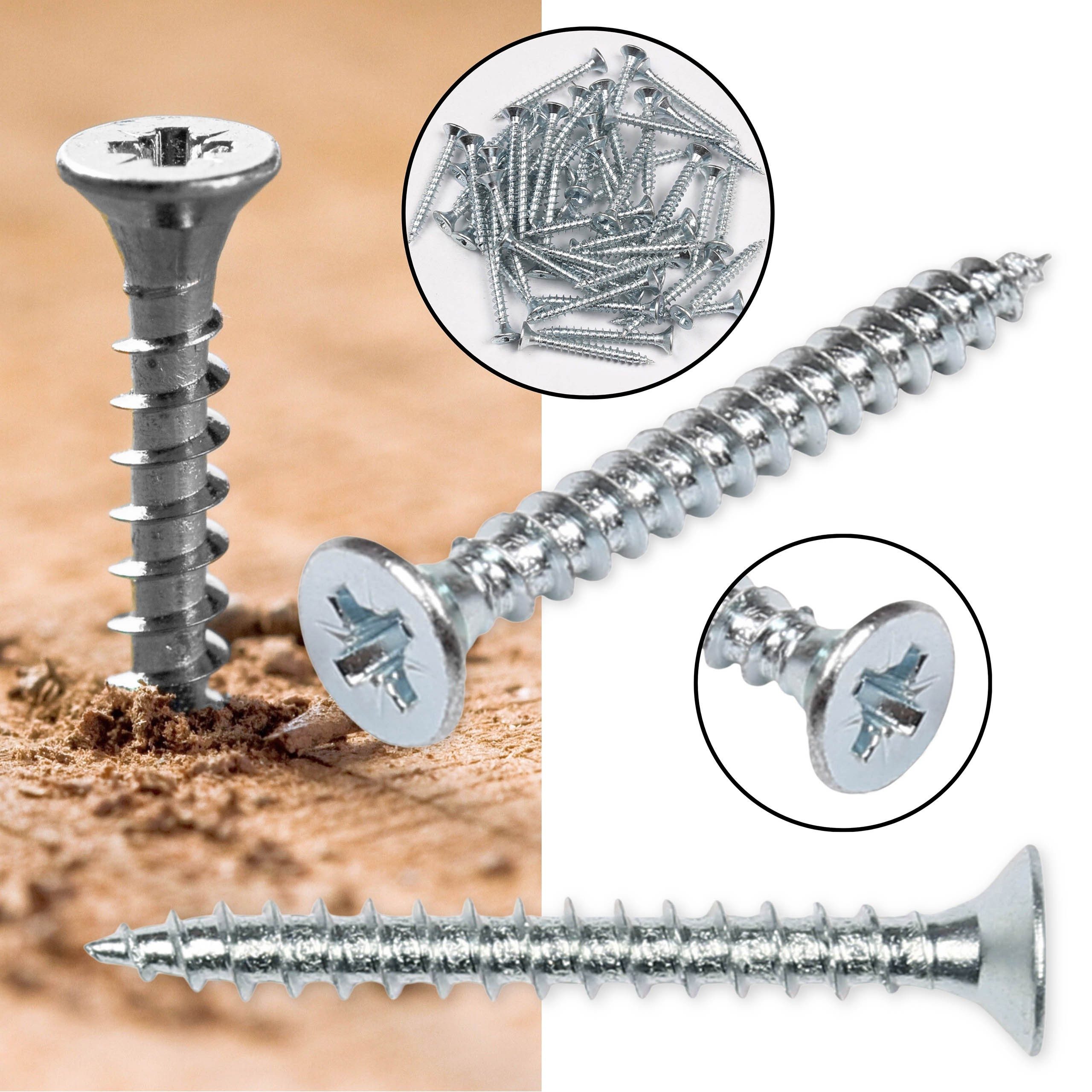 Schrauben-Set Senkkopf-Holzschraube mit Vollgewinde x1