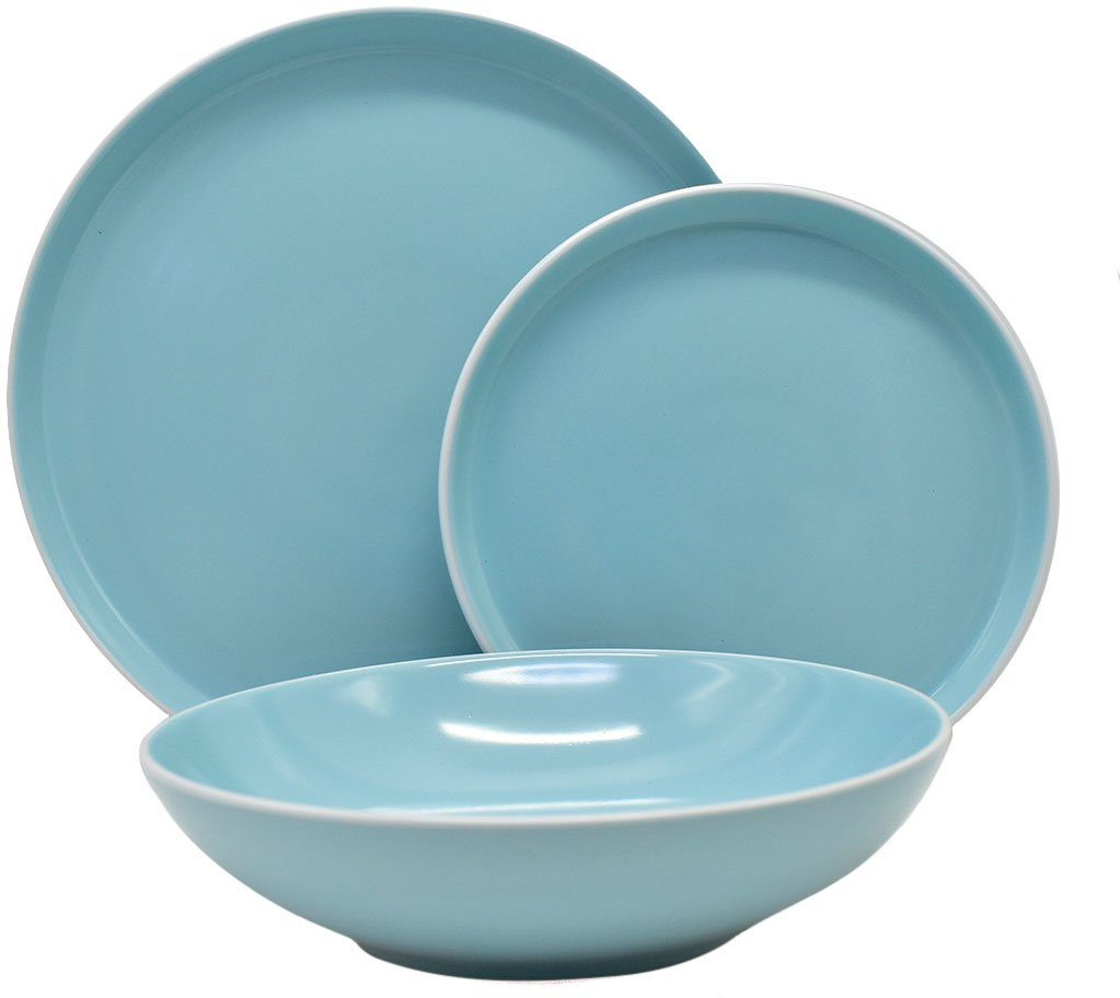 ECHTWERK Tafelservice Nerea Nature-Design (12-tlg), 4 Personen, Steingut, Teller Set, Pastellfarben