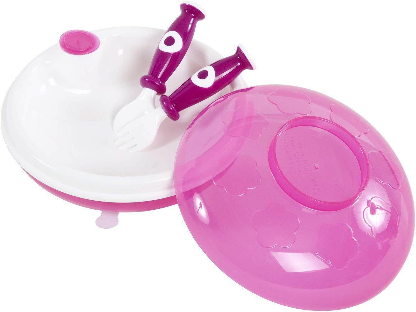 Kindergeschirr-Set Bieco 3-tlg. Warmhalte-Teller-Set inkl. Besteck