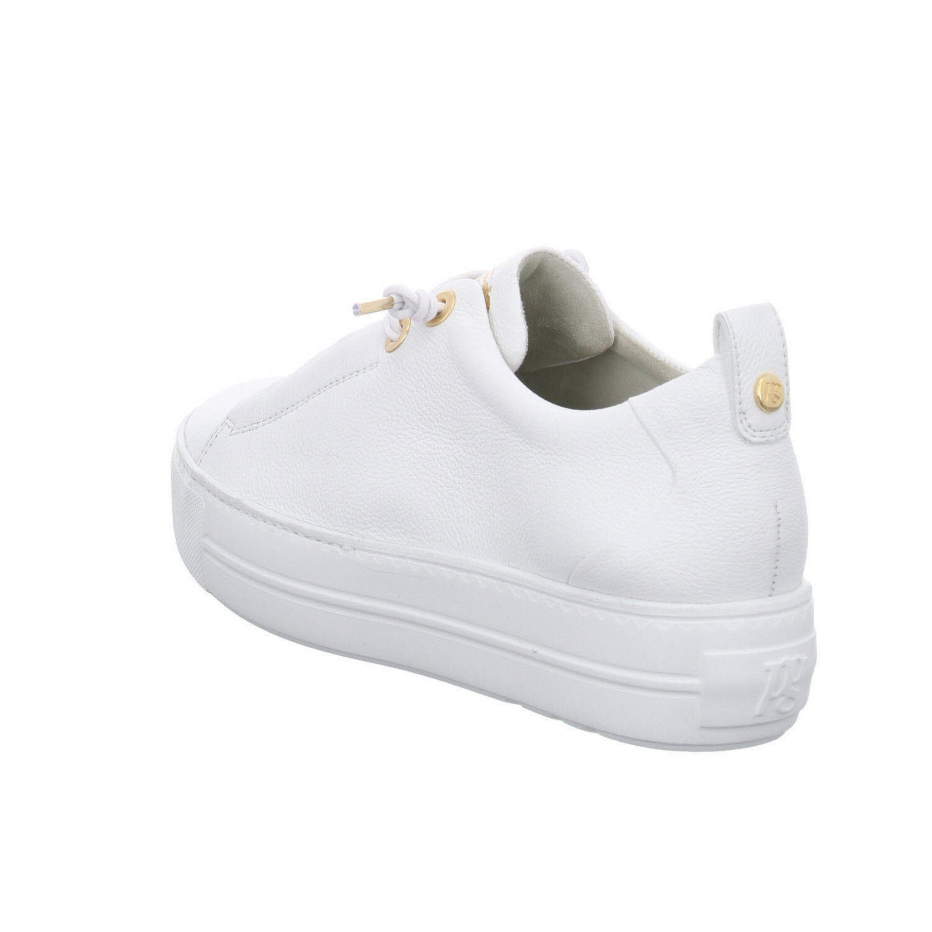 Schuhe Schnürschuh Slip-On Sneaker Sneaker Paul Damen white/gold Glattleder Green
