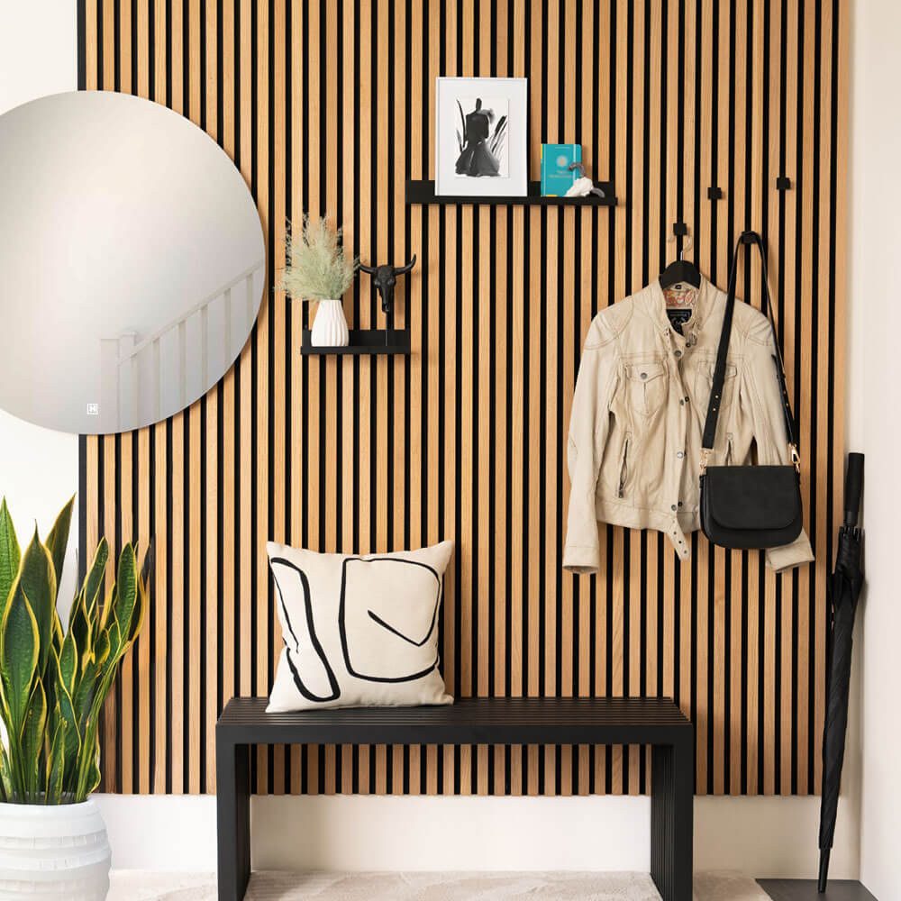 HOME DELUXE Dekohaken SCAF - 10 x 5 x 5 cm, Akustipaneel, (2-St), rostfrei - Wandhaken, Kleiderhaken, Garderobenhaken, Wandgarderobe