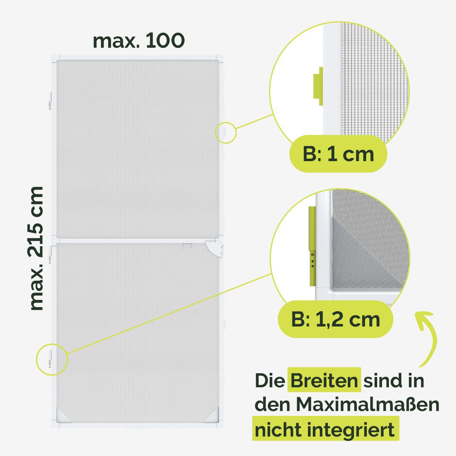 Nematek Insektenschutz-Tür Nematek Insektenschutz Alu Rahmen System Türen bis max. 120 x 240 cm – Bild 4 von 5