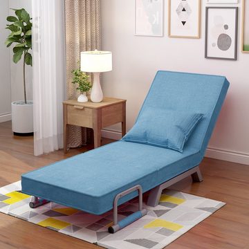 WISHDOR Schlafsofa Schlafsessel Sessel Polsterstuhl Stuhl Relaxsessel Bett Couch, verstellbare Rückenlehne mit 6 Positionen