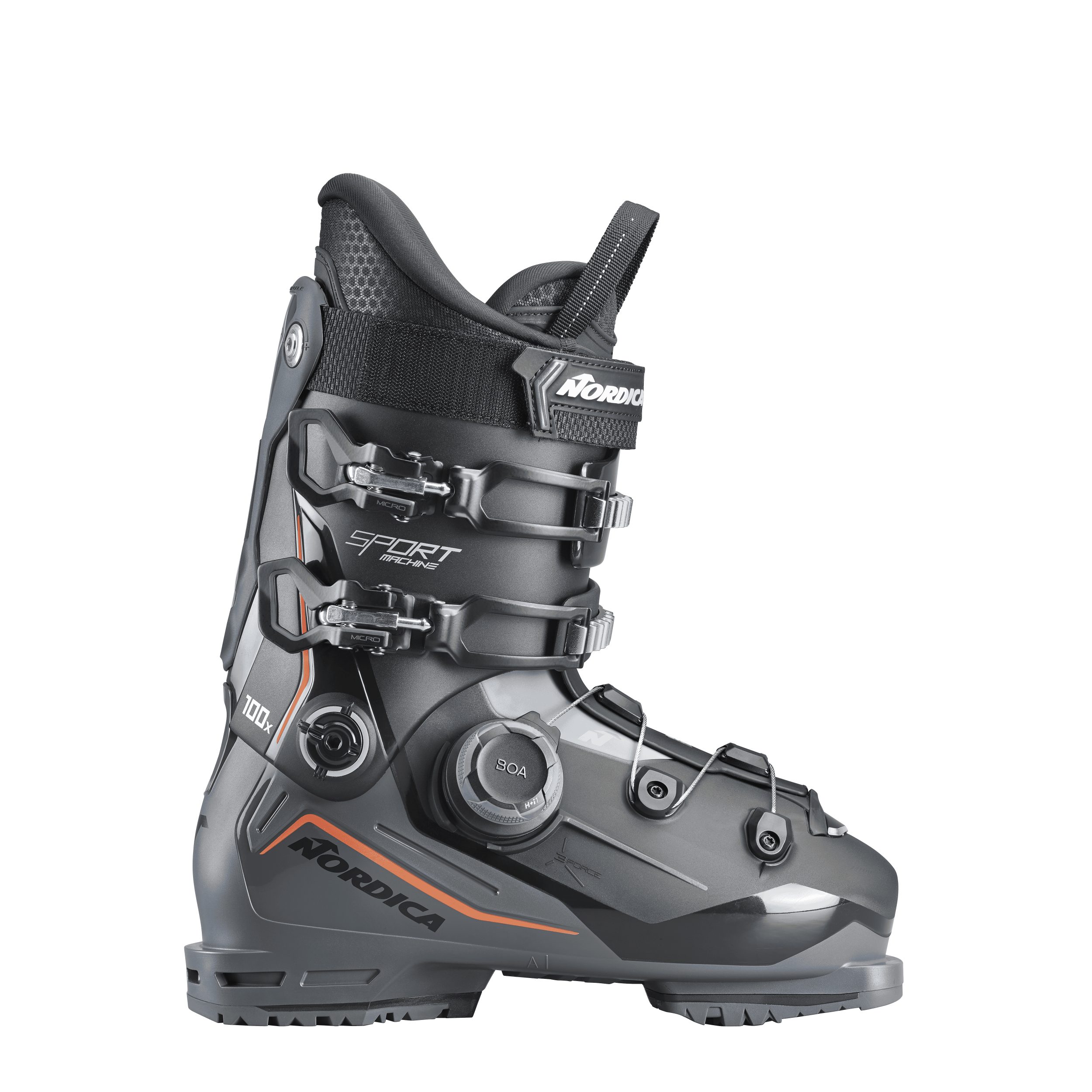 Nordica SPORTMACHINE 3 100 X BOA (GW) 7T1 SCHWARZ-ANTHRAZIT-ROT Skischuh