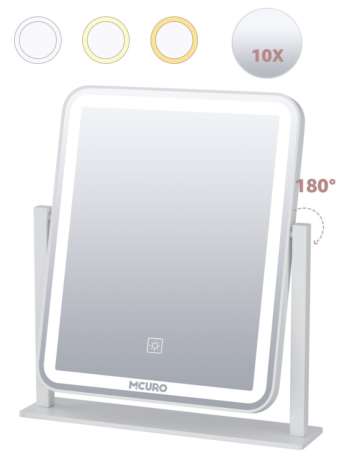 MCURO Kosmetikspiegel LED Schminkspiegel 10X Vergrößerung mit beleuchtung, günstig online kaufen