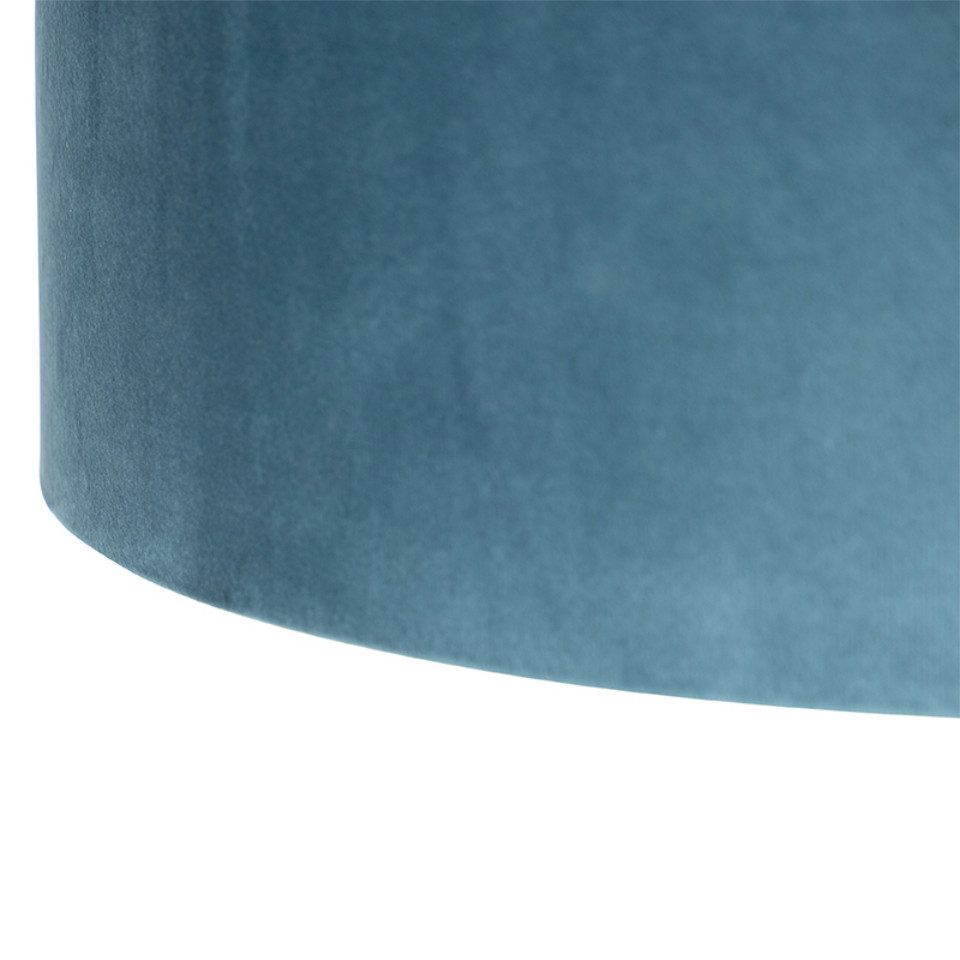 Qazqa Pendelleuchte Blitz, ohne Leuchtmittel, Warmweiß, QAZQA Hängeleuchte, e27, Blau, Textil, classic-antique