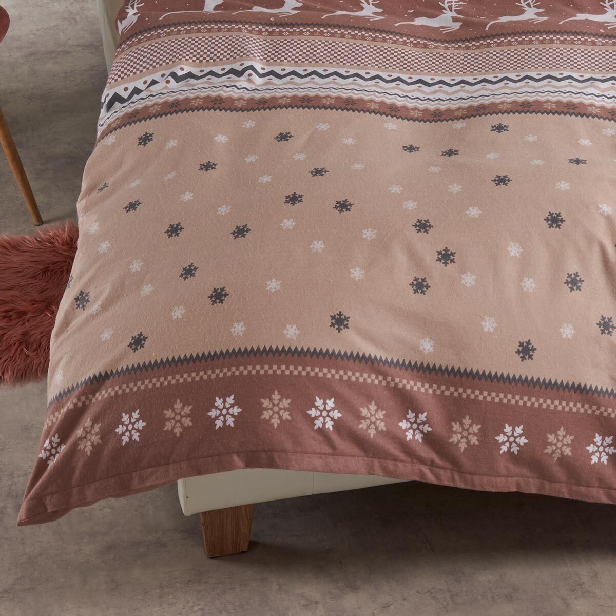 TRAUMSCHLAF Bettwäsche Hirsche, Biber, 2 teilig, hochwertige Biber Qualität