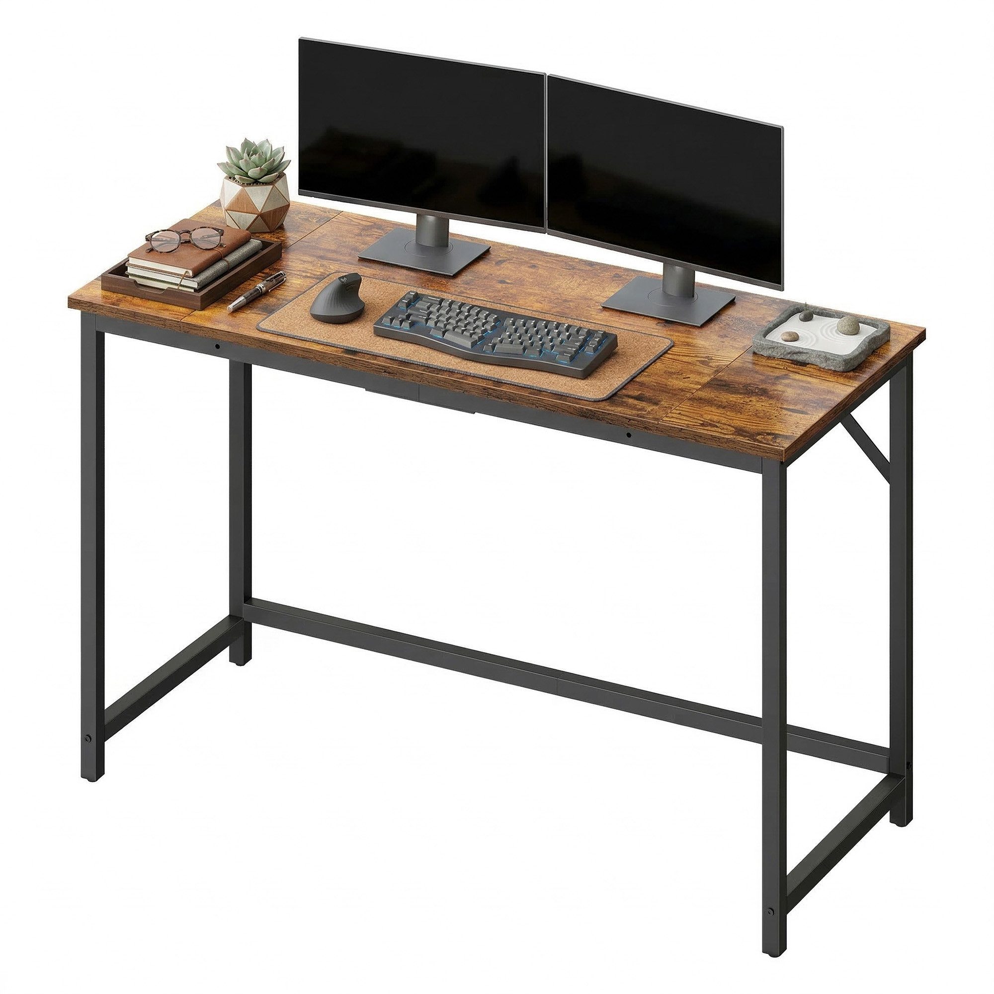 VASAGLE Schreibtisch Tisch Computertisch, 120 x 50 x 76 cm, für Arbeitszimmer, Schlafzimmer, Bürotisch von VASAGLE