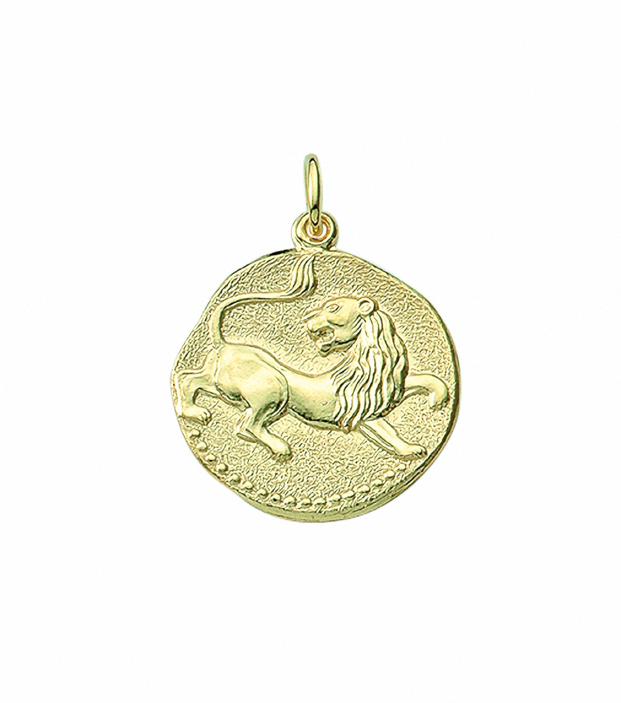 Kette Adelia´s Schmuckset 333 - Halskette Ø Gold mit Anhänger Löwe Anhänger mit Set Sternzeichen mm, 18,2