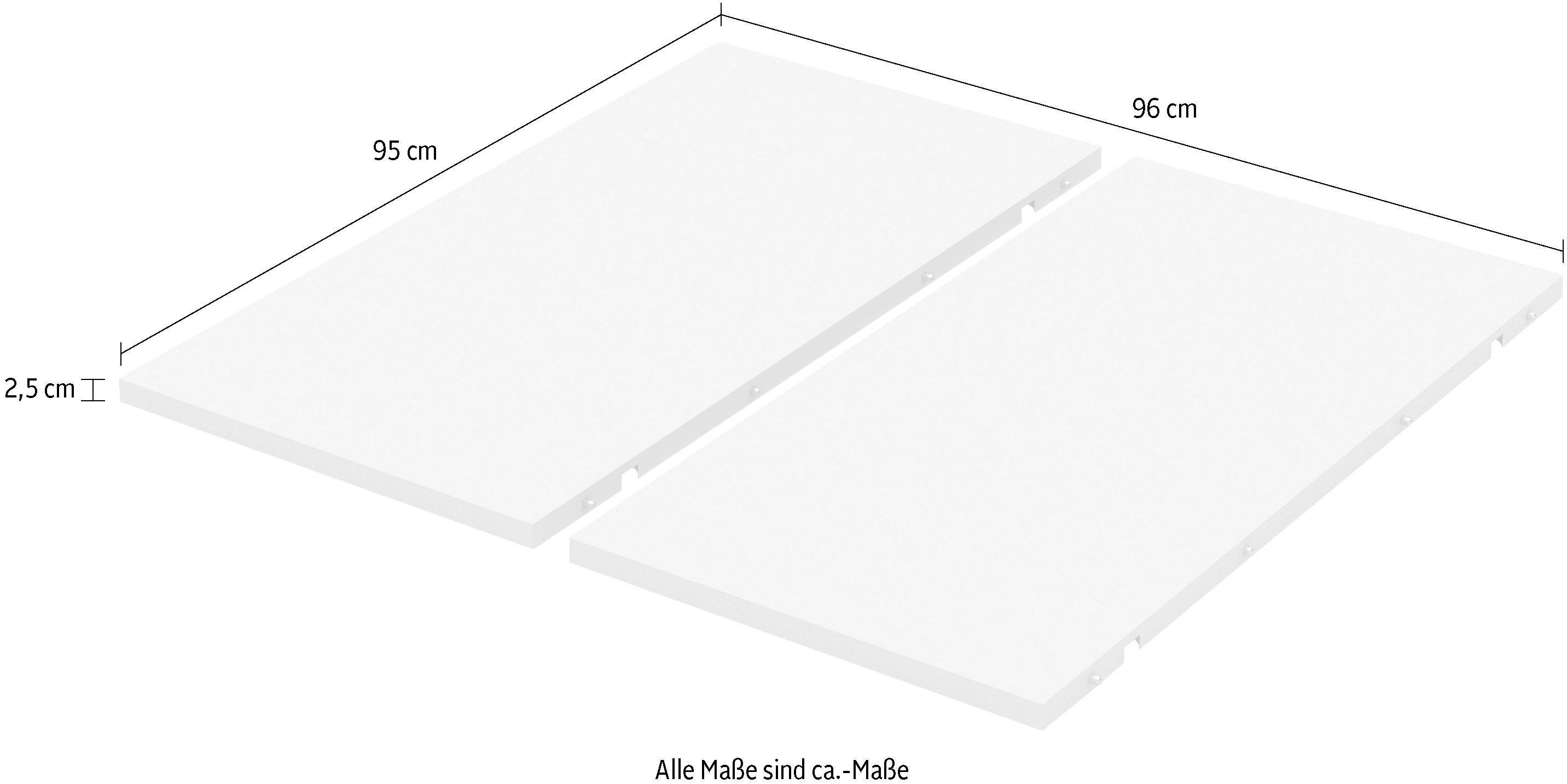 Home affaire Ansteckplatte Paris, passend für Esstisch Paris, zur Tischplattenvergrößerung, Breite 96 cm