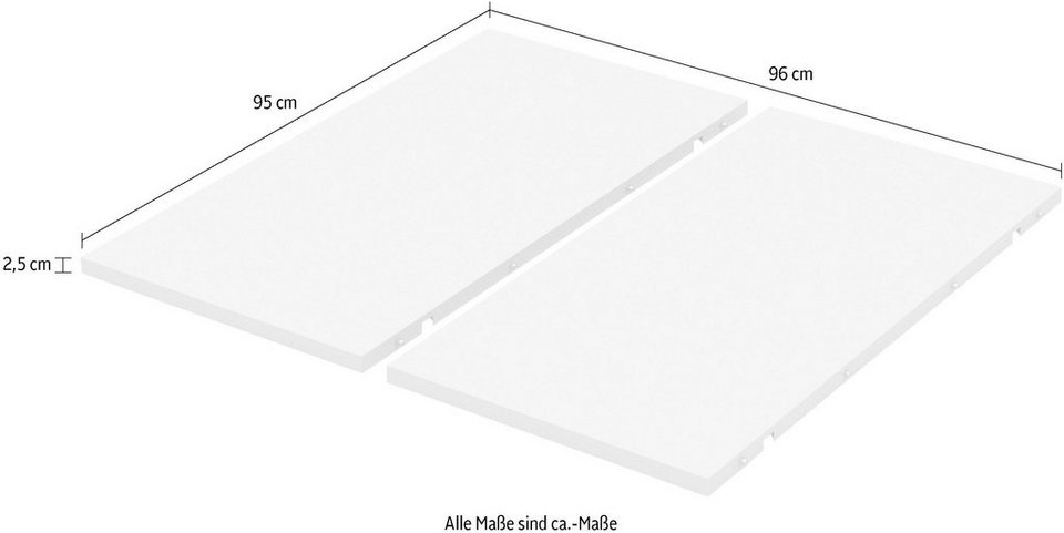 Home affaire Ansteckplatte Paris, passend für Esstisch Paris, zur  Tischplattenvergrößerung, Breite 96 cm