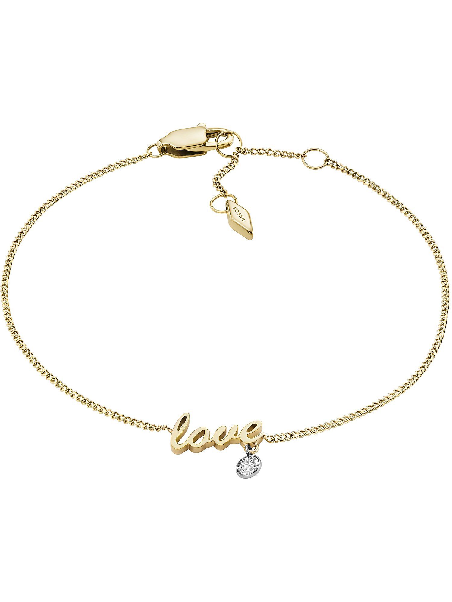 Armband Fossil Damen-Armband Edelstahl Zirkonia