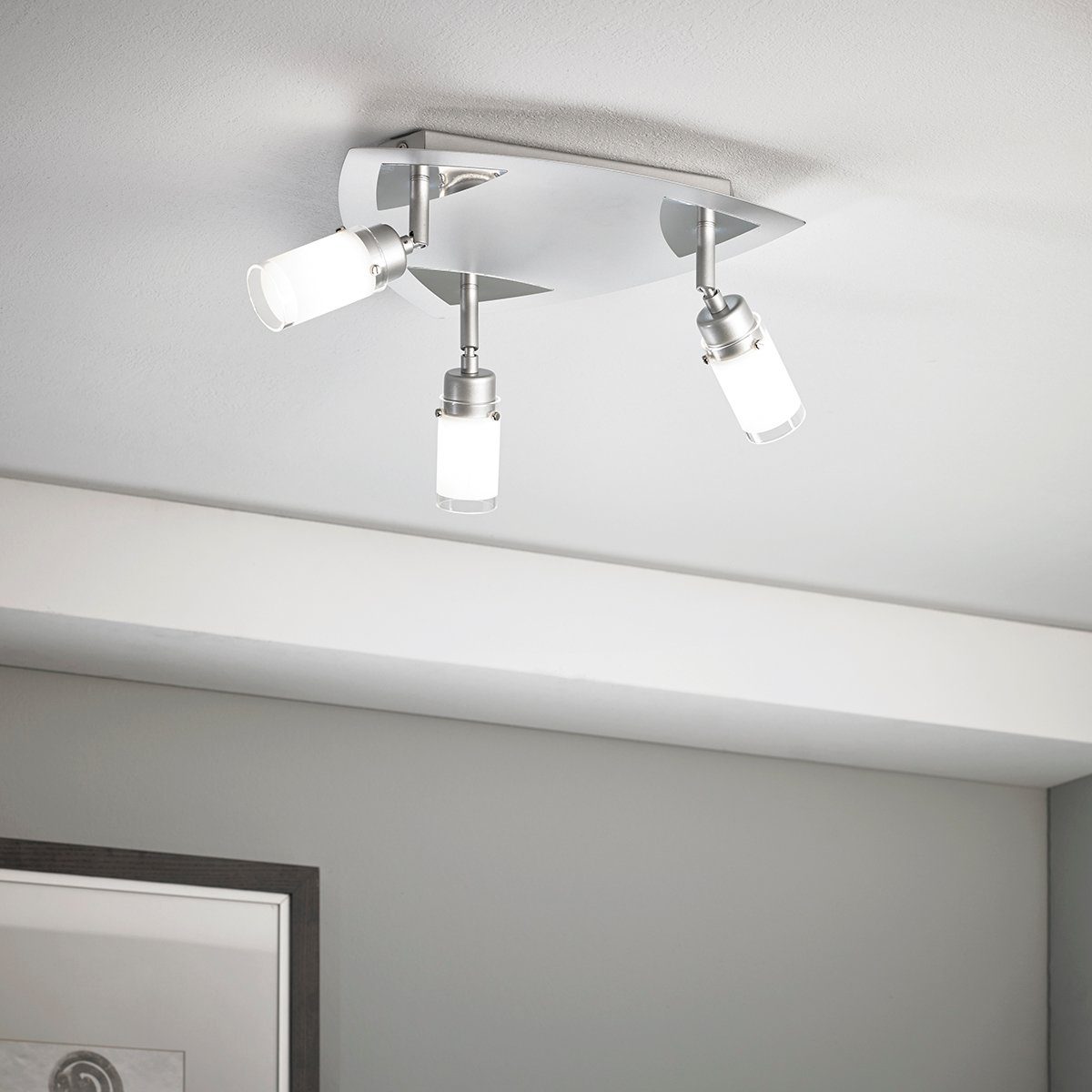 MeLiTec LED Deckenleuchte D65-1, LED fest integriert, warmweiß, 50.000 Schaltzyklen möglich