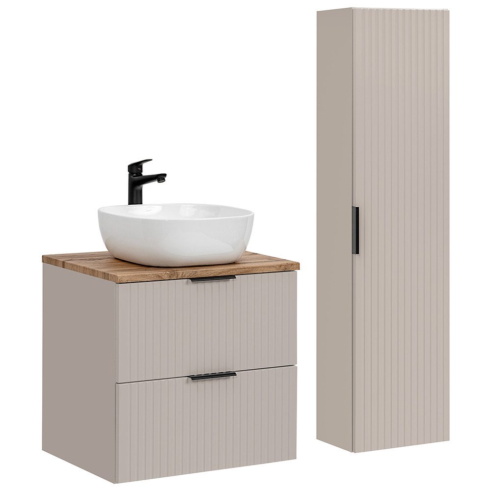 Lomadox Badmöbel-Set ADELAIDE-56-CASHMERE, (Spar-Set, 2-St., Waschtisch günstig online kaufen