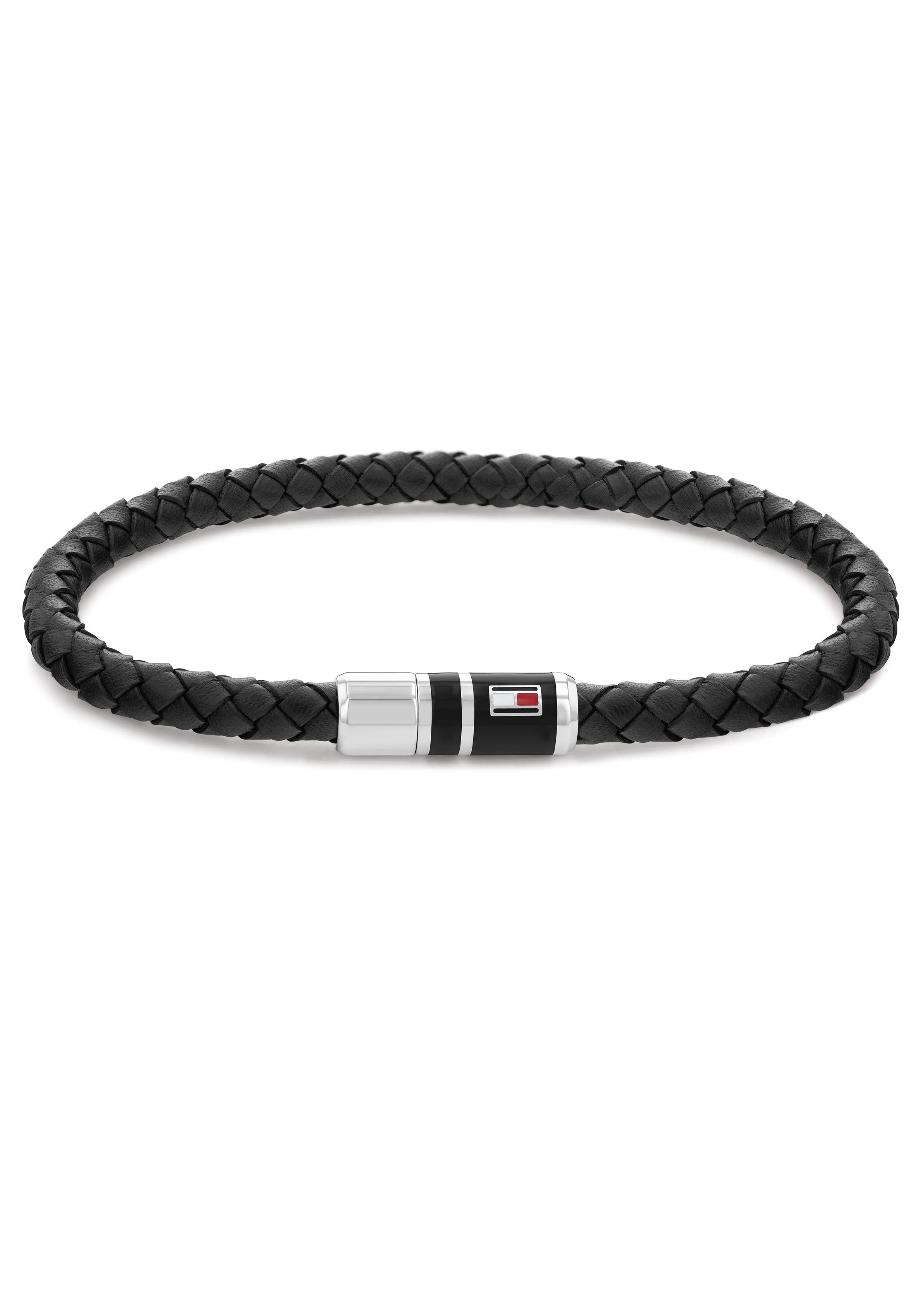 Tommy Hilfiger Armband Schmuck Edelstahl Armschmuck Lederarmband CASUAL, mit Zirkonia (synth)