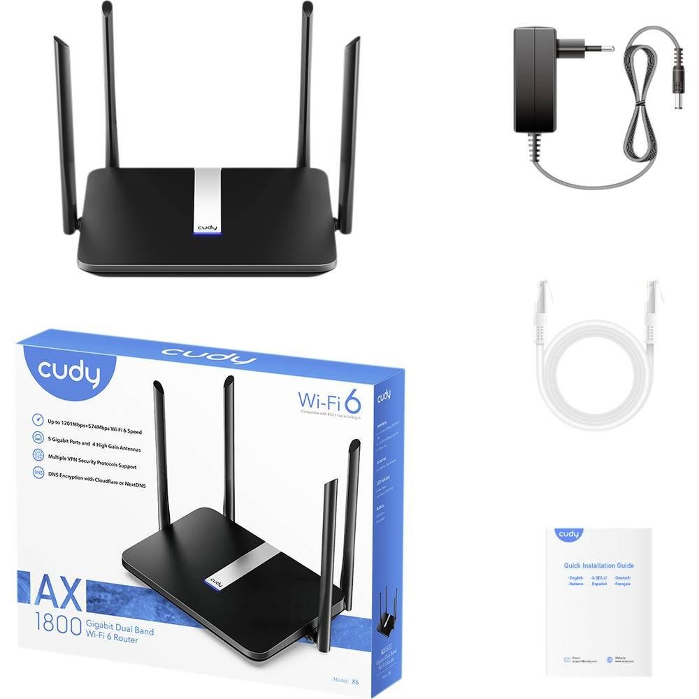 cudy WLAN Router Mesh-fähig WLAN-Router,