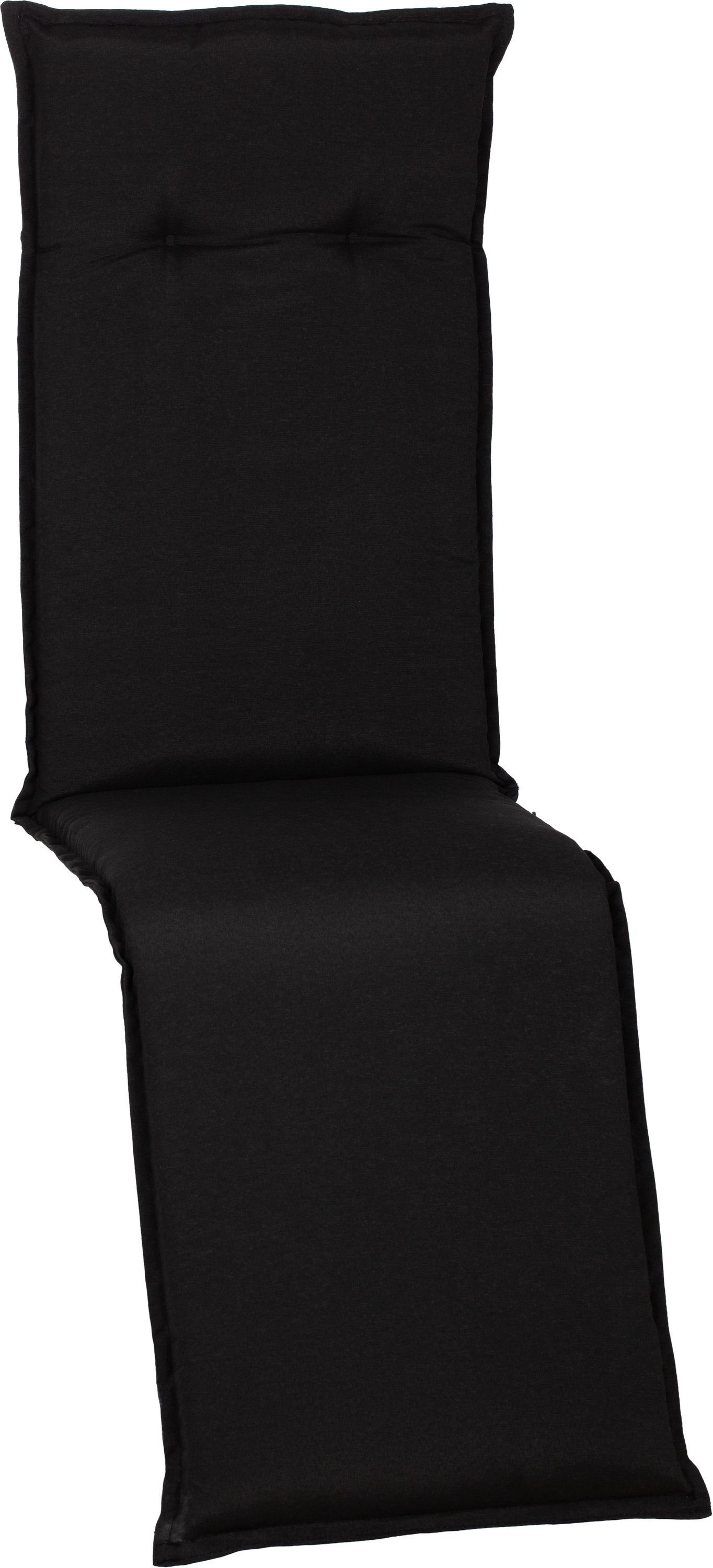 NYVI Sesselauflage Relaxliegenauflage Piemont 171x46cm mit 8cm Polster Auflage Relaxliege, (1 St), Auflage für Relaxsessel, UV-Fest, Befestigungsband, Atmungsaktiv Anthrazit