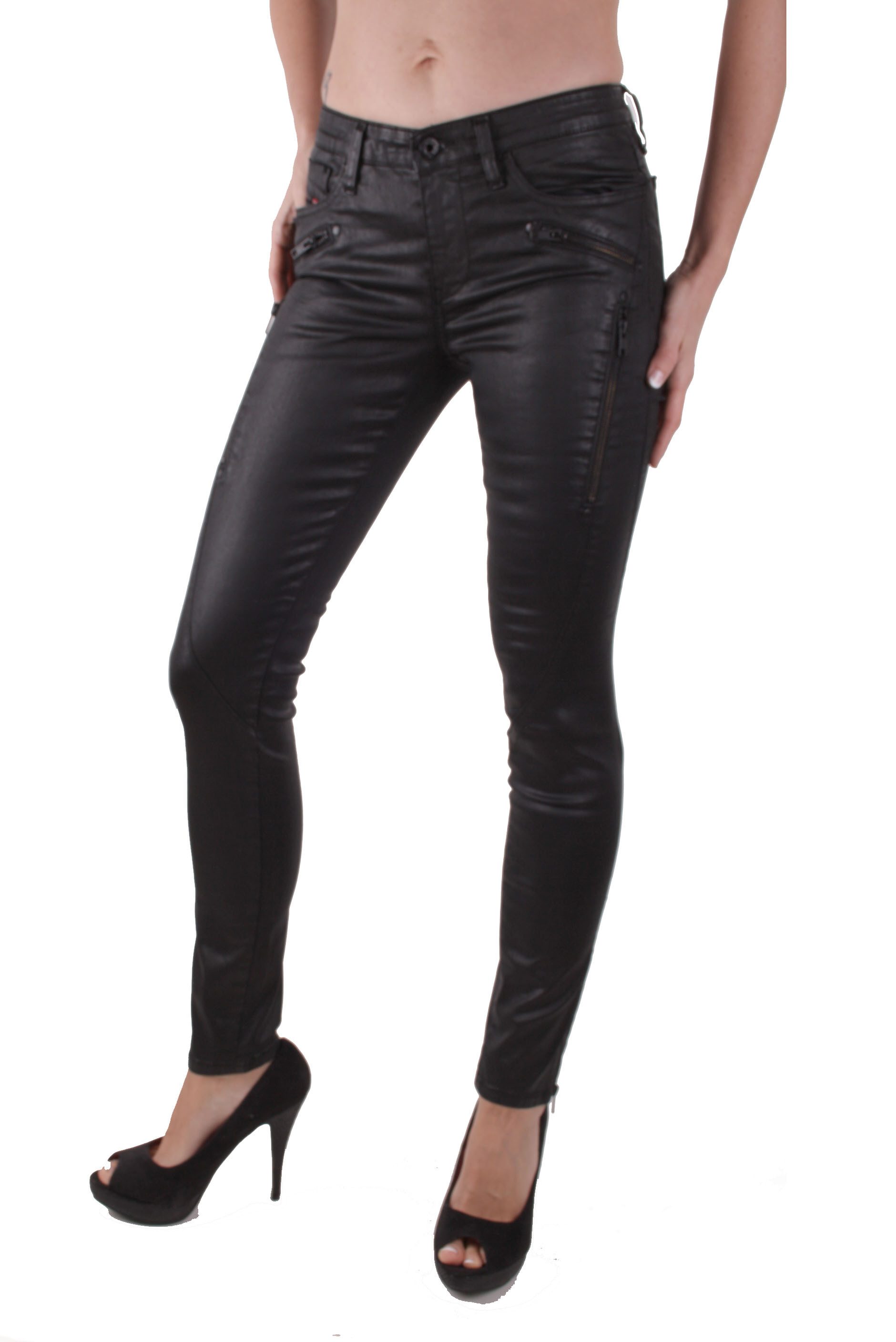 Diesel Skinny-fit-Jeans Diesel Skinzee-SP 0662E Damen Jeans Skinny Glanzhos günstig online kaufen