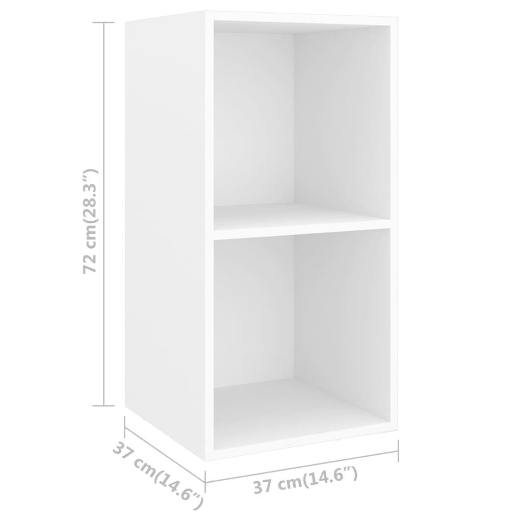 Weiß Holzwerkstoff TV-Schrank (1-St) vidaXL cm TV-Wandschrank 37x37x72